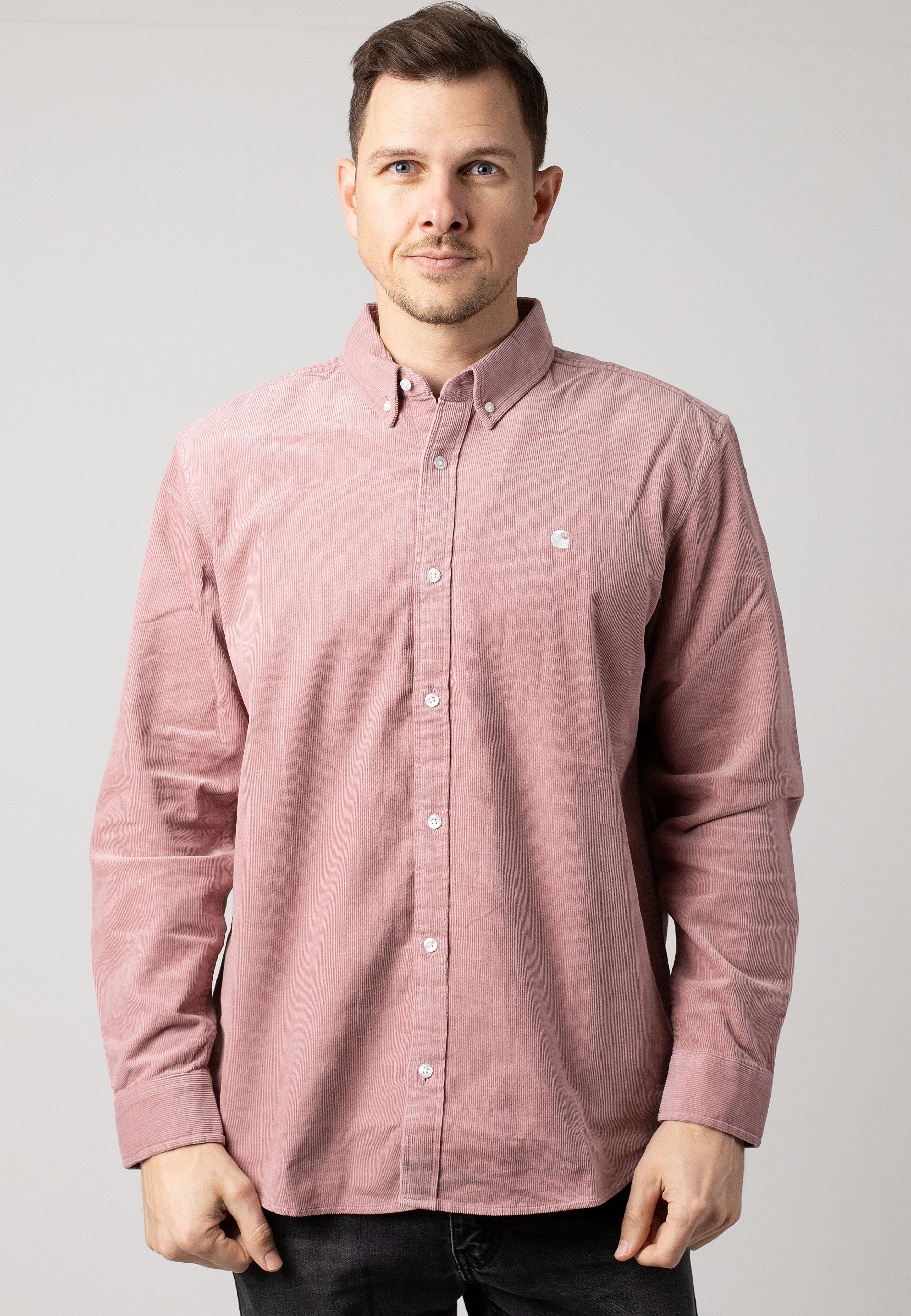 Carhartt WIP - Madison Fine Cord Glassy Pink/Wax - Shirt | Men-Image