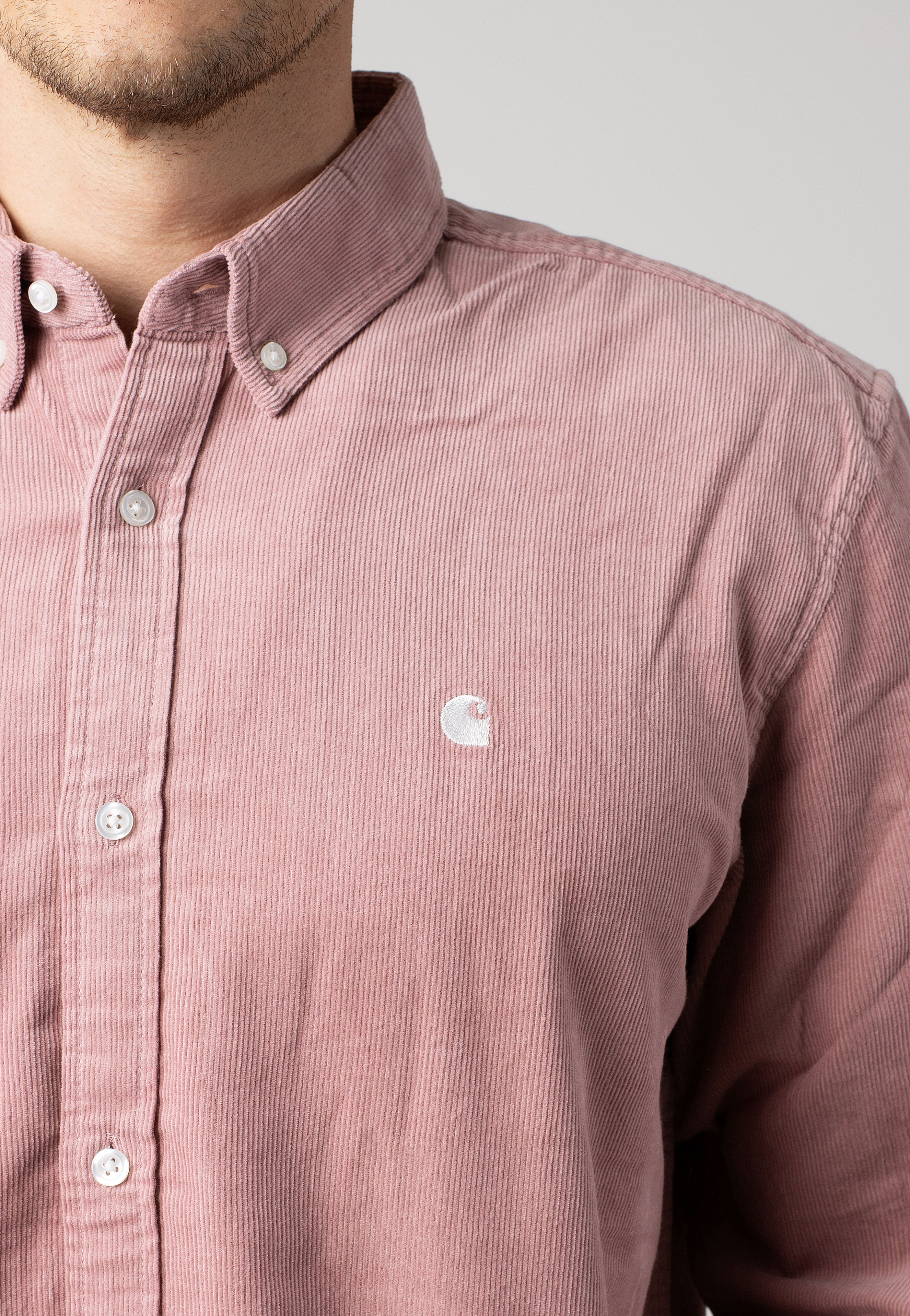 Carhartt WIP - Madison Fine Cord Glassy Pink/Wax - Shirt | Men-Image