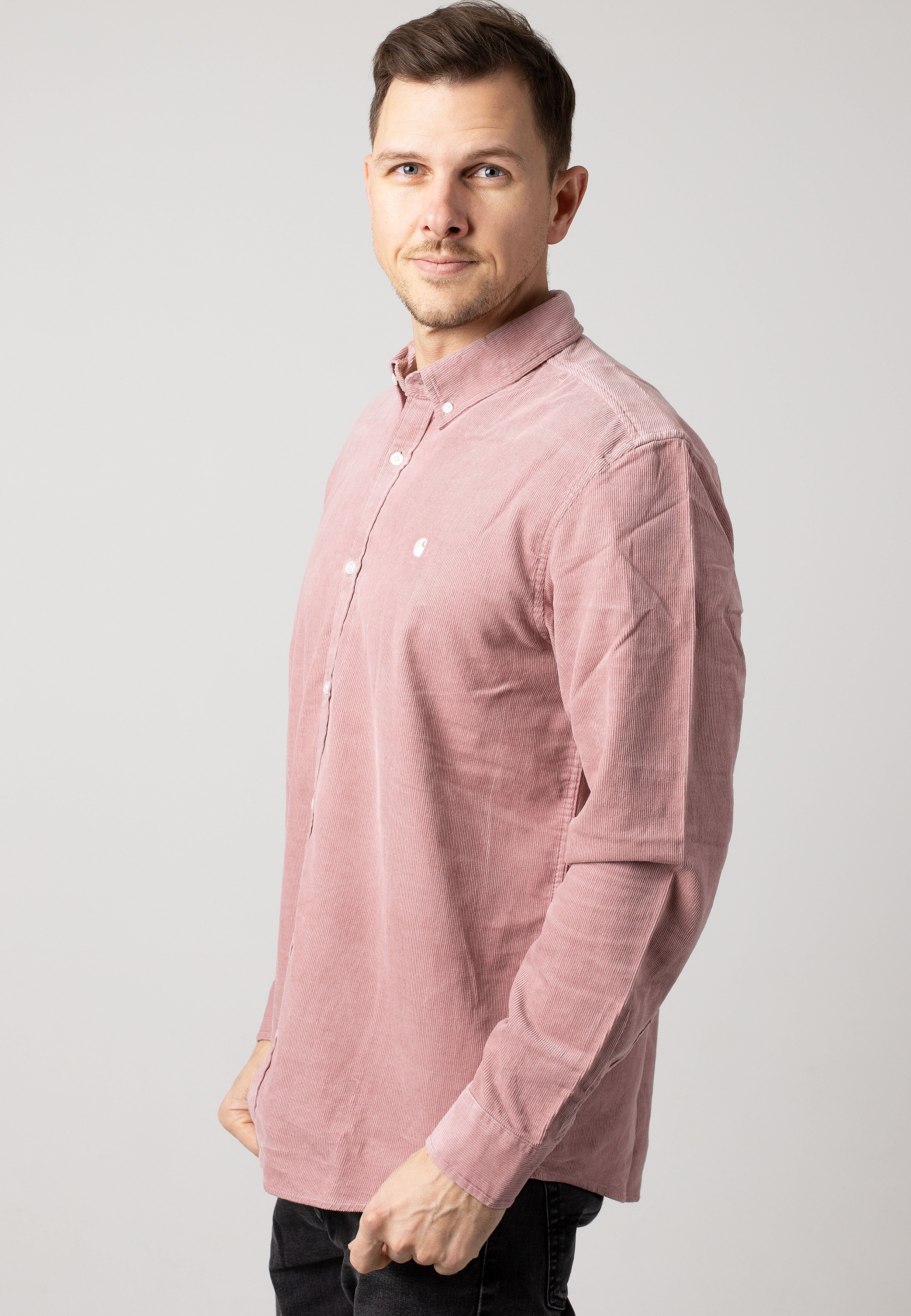 Carhartt WIP - Madison Fine Cord Glassy Pink/Wax - Shirt | Men-Image