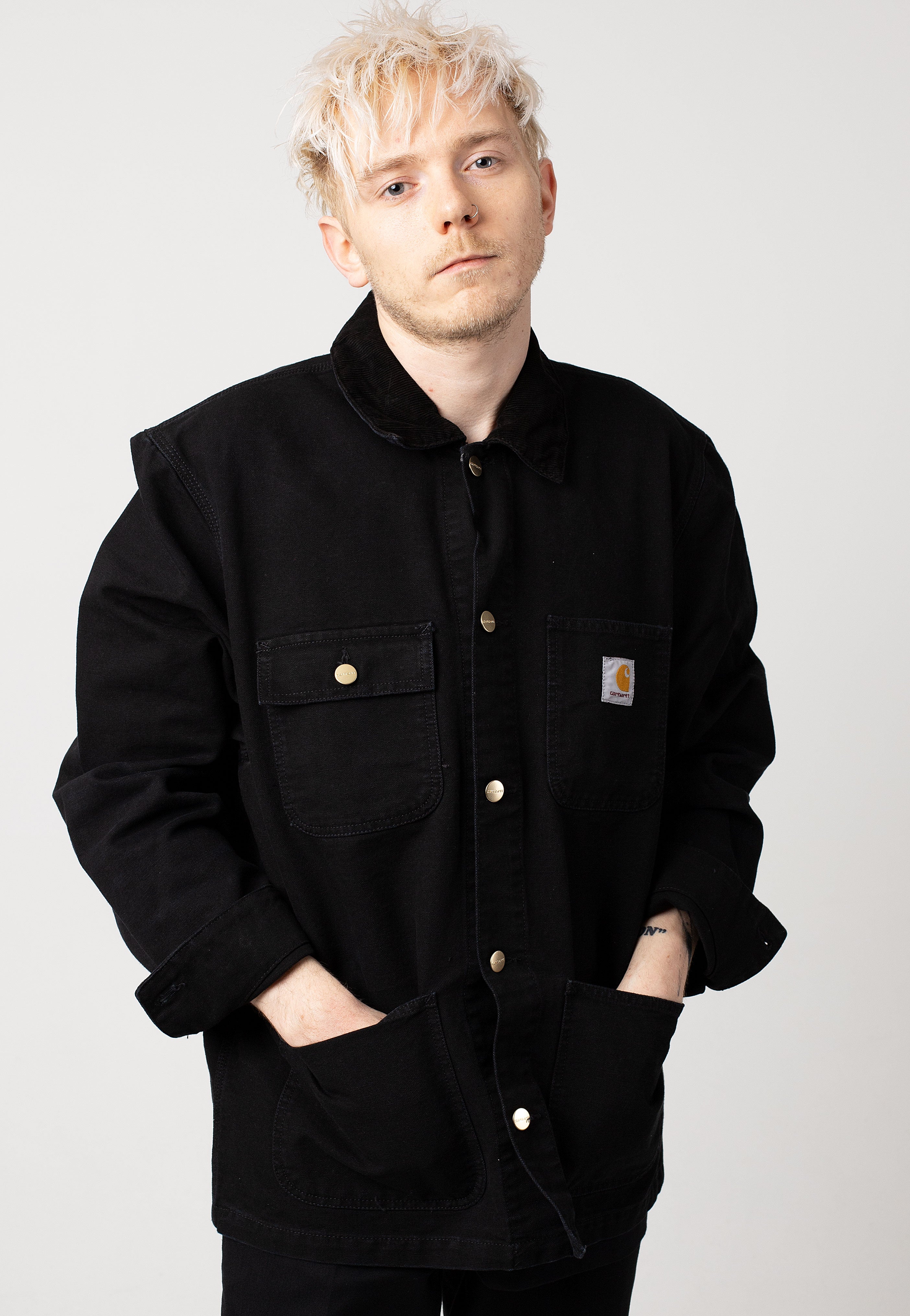 Carhartt WIP - Michigan Aged Canvas Black/Black - Jacket | Men-Image