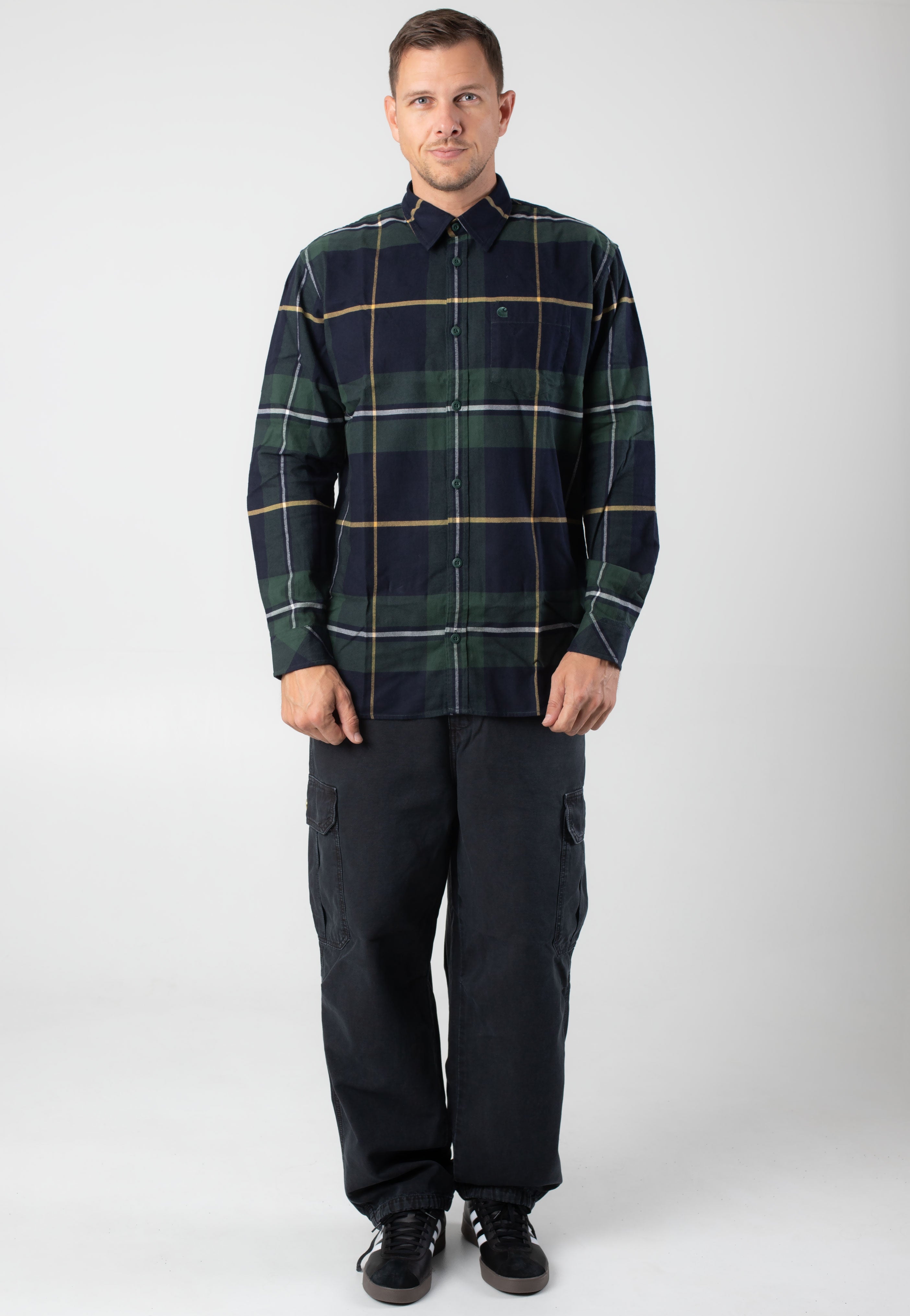 Carhartt WIP - Stanton Cargo Stone Dyed Black - Pants | Men-Image