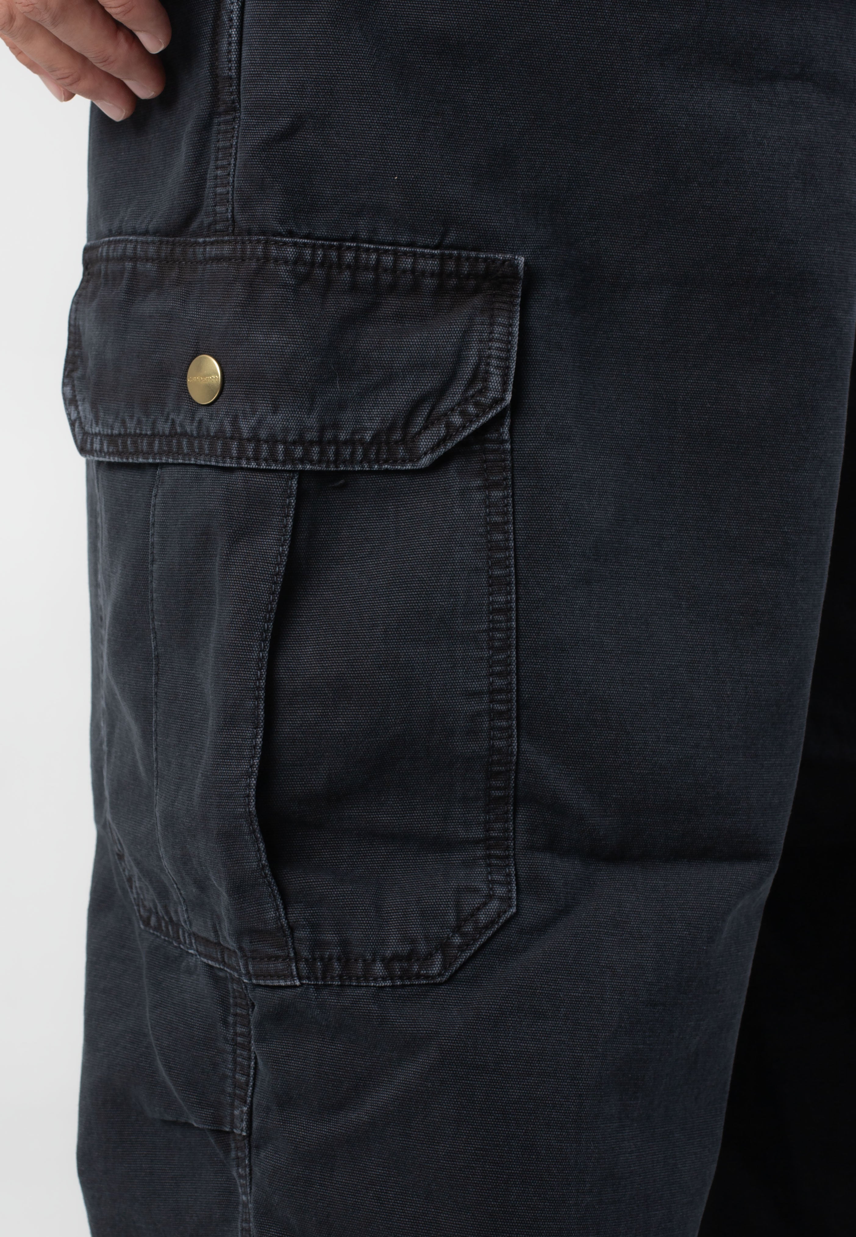 Carhartt WIP - Stanton Cargo Stone Dyed Black - Pants | Men-Image