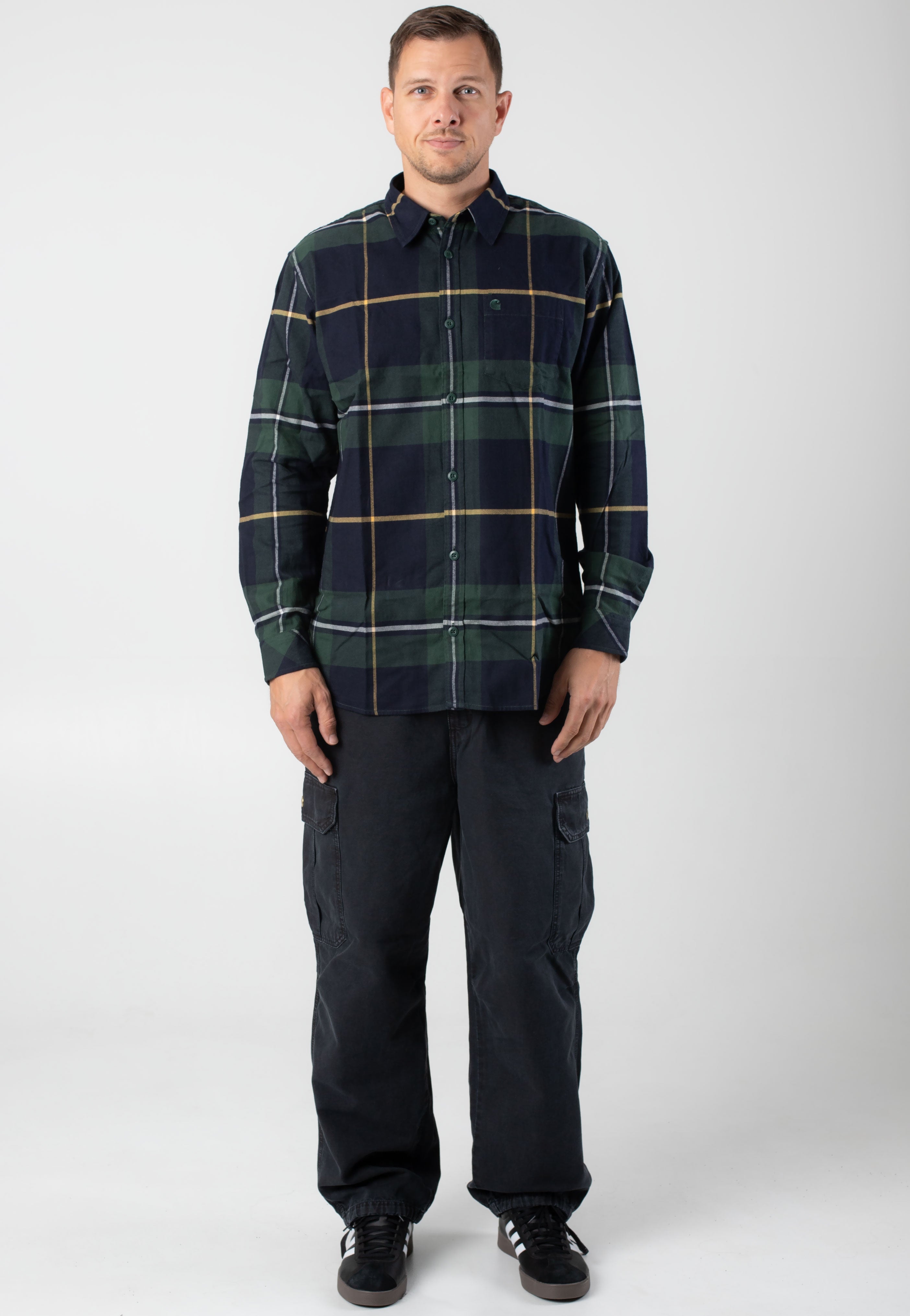 Carhartt WIP - Stanton Cargo Stone Dyed Black - Pants | Men-Image