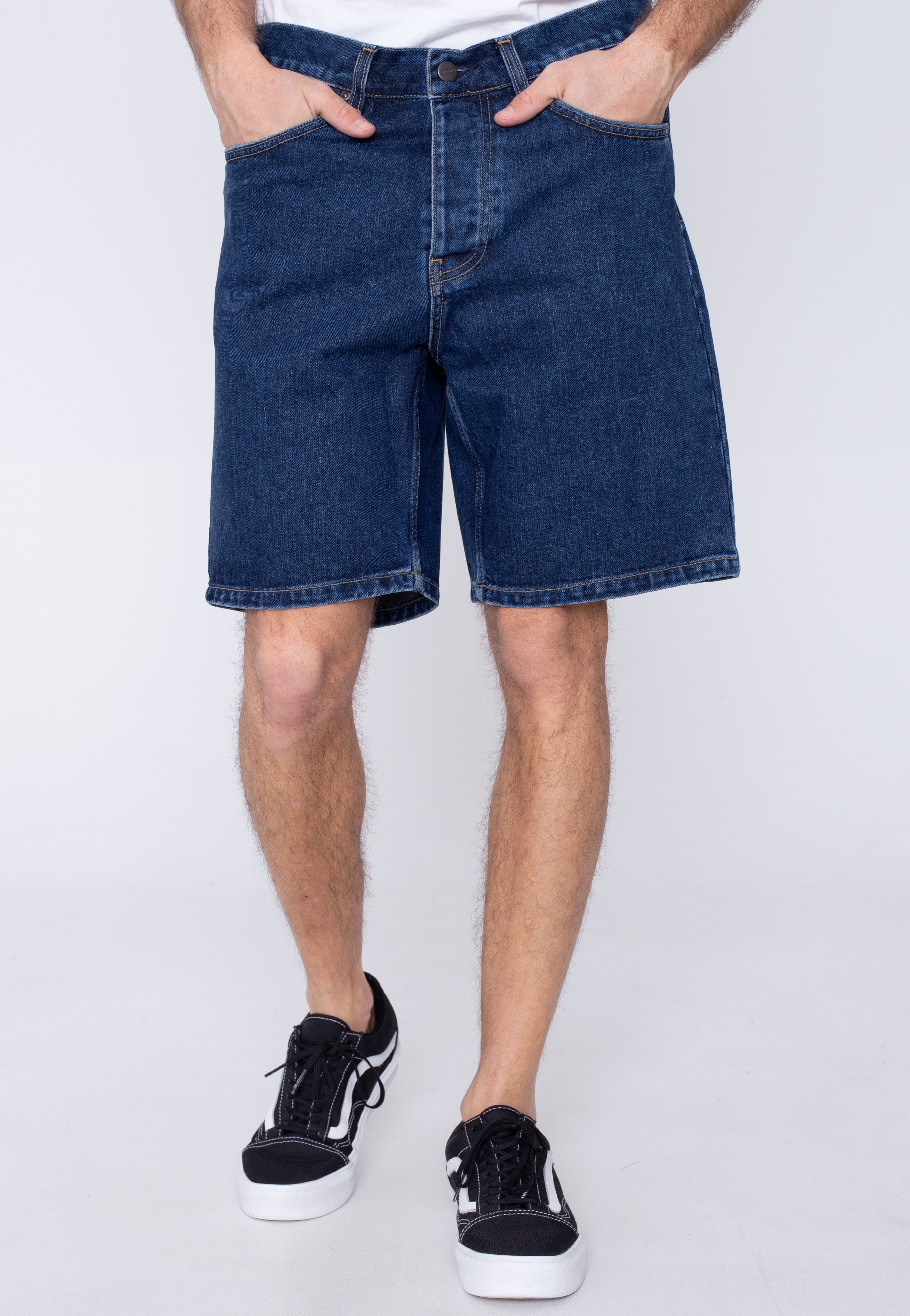 Carhartt WIP - Newel Blue Stone Washed - Shorts | Men-Image