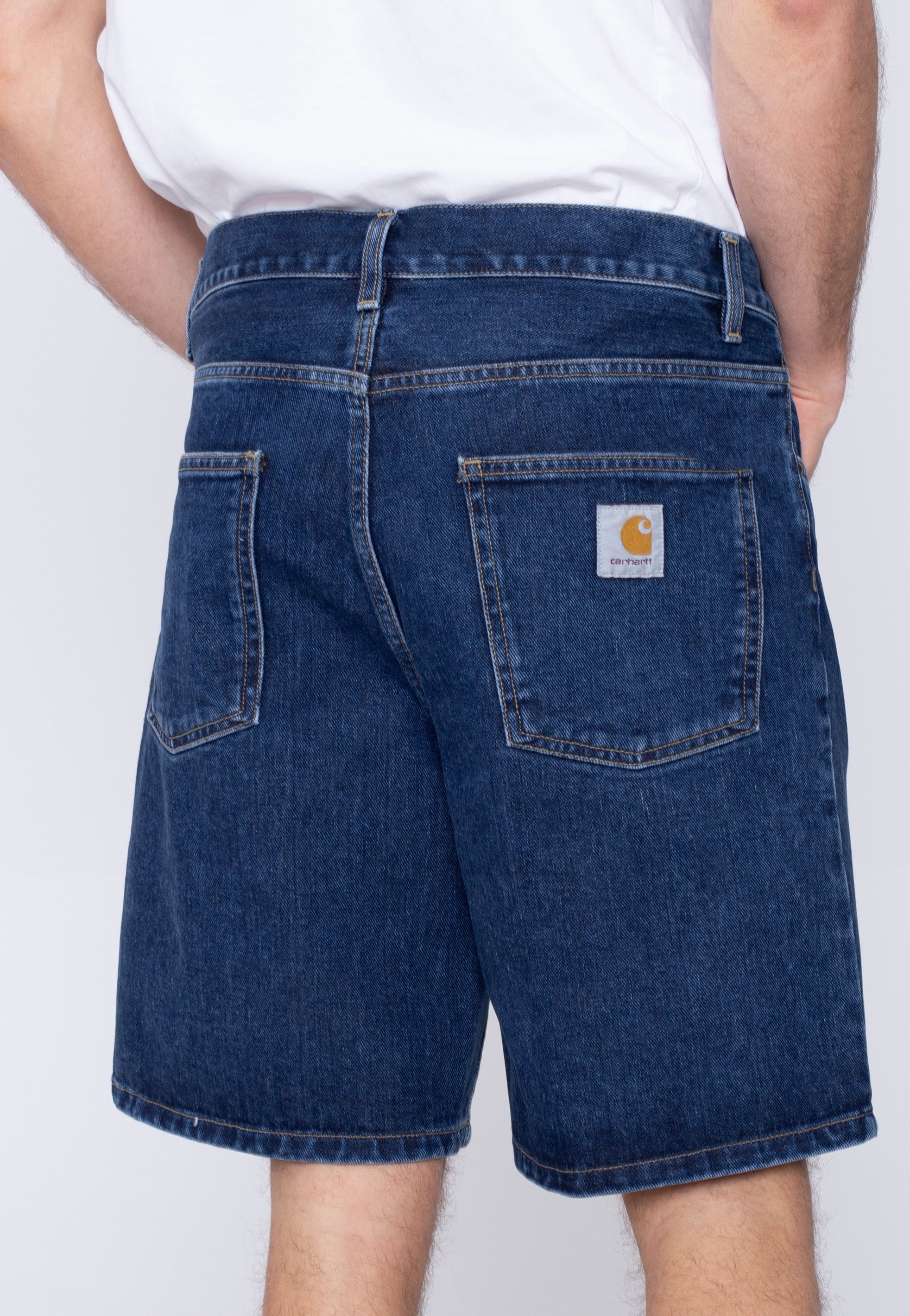 Carhartt WIP - Newel Blue Stone Washed - Shorts | Men-Image