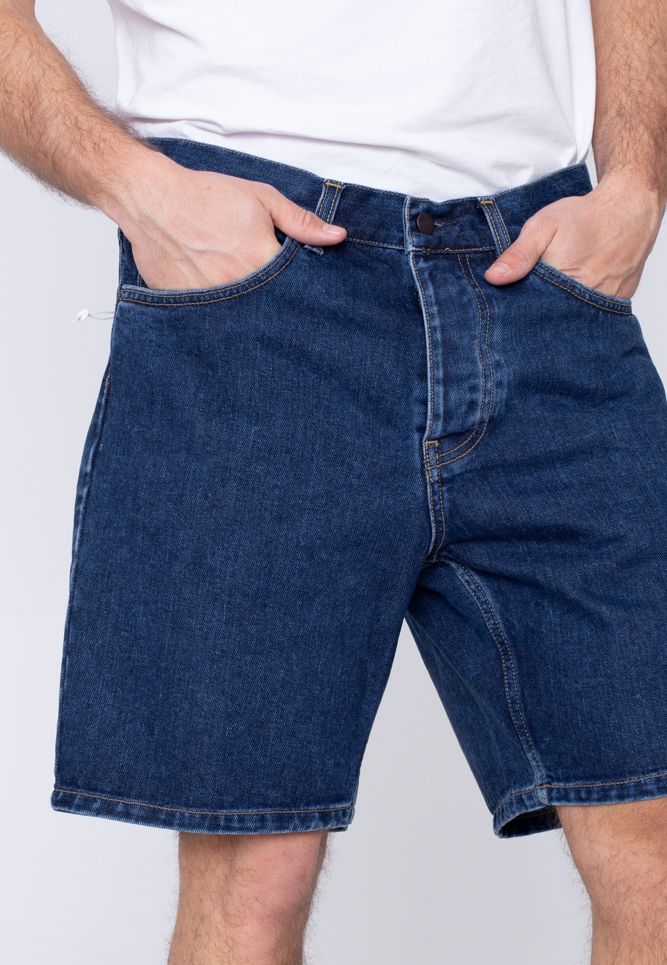 Carhartt WIP - Newel Blue Stone Washed - Shorts | Men-Image