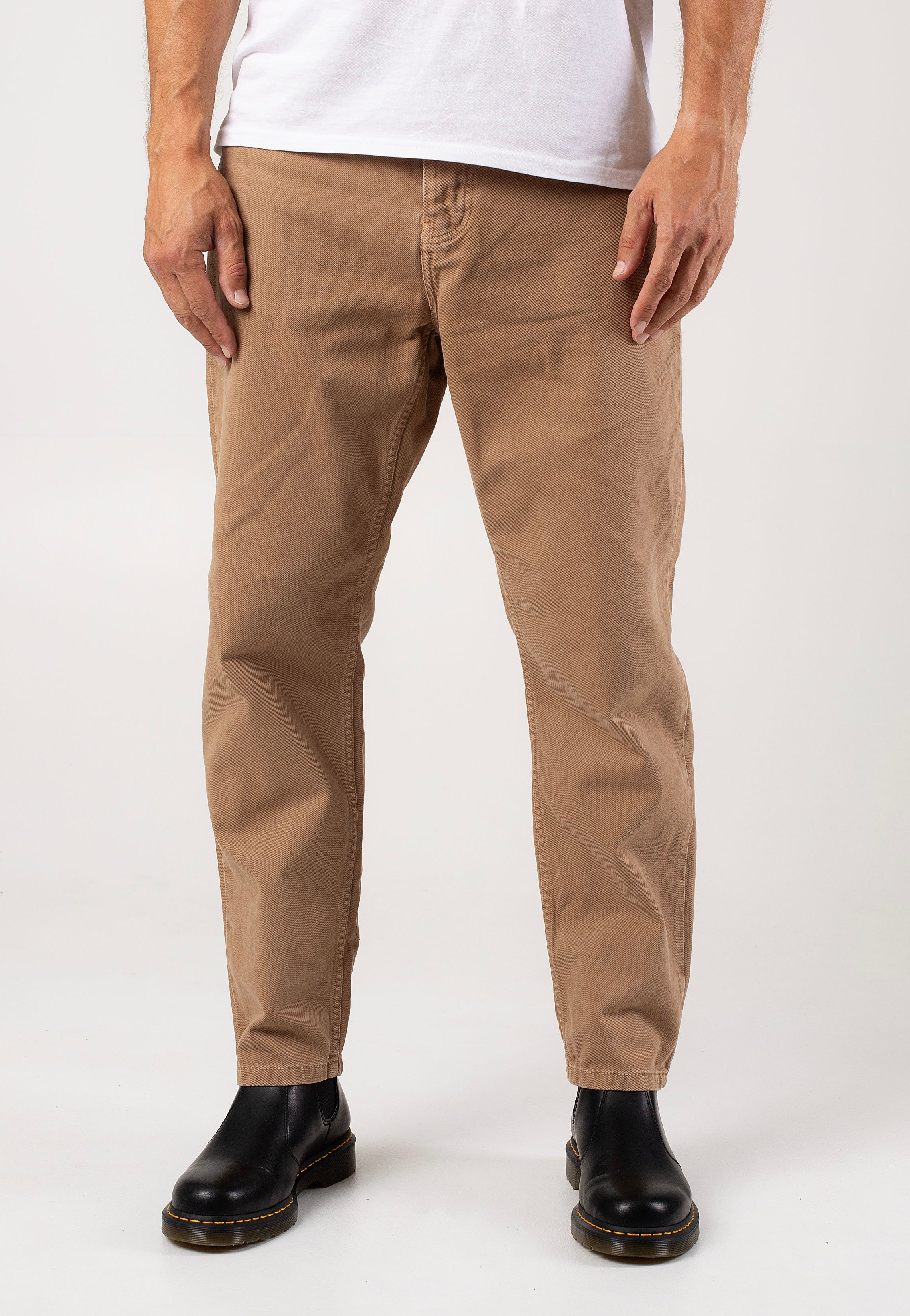 Carhartt WIP - Newel Stone Dyed Peanut - Pants | Men-Image