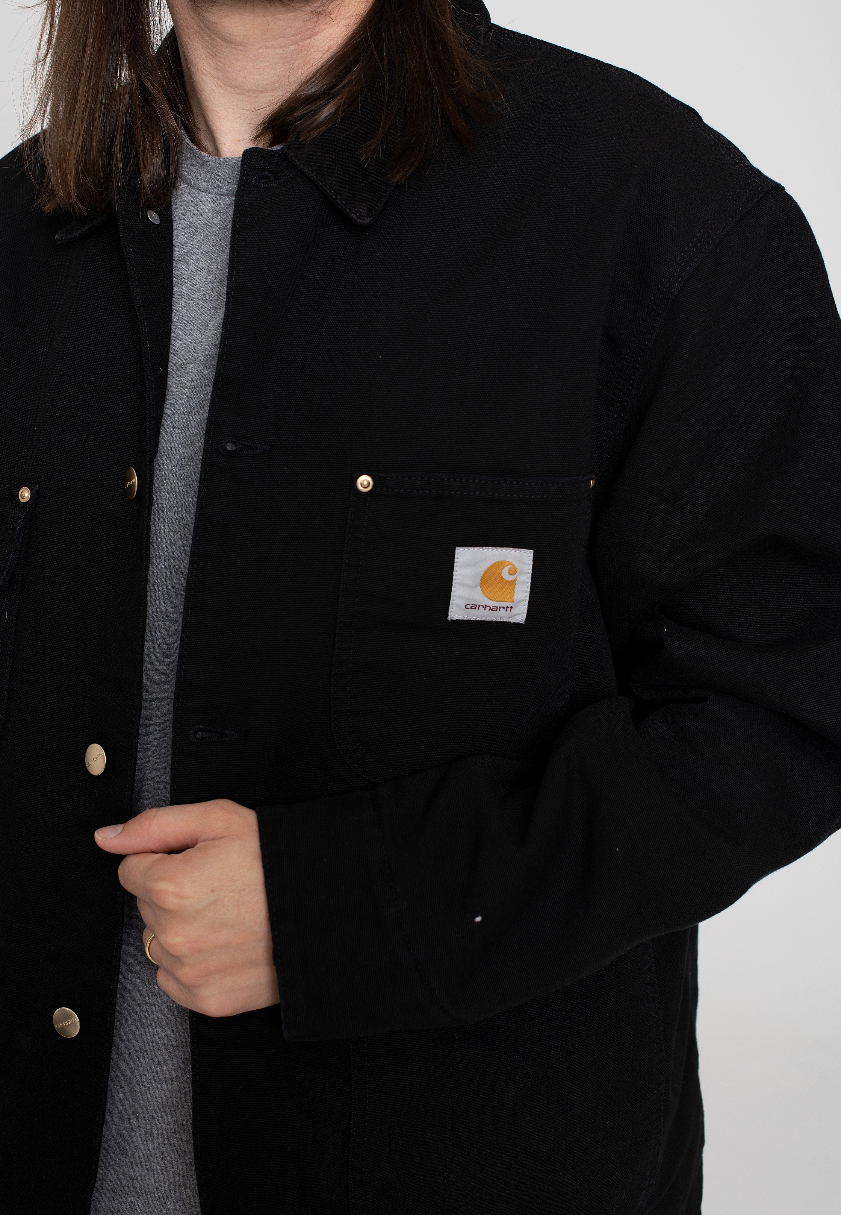 Carhartt WIP - Og Chore Aged Canvas Black/Black - Jacket | Men-Image