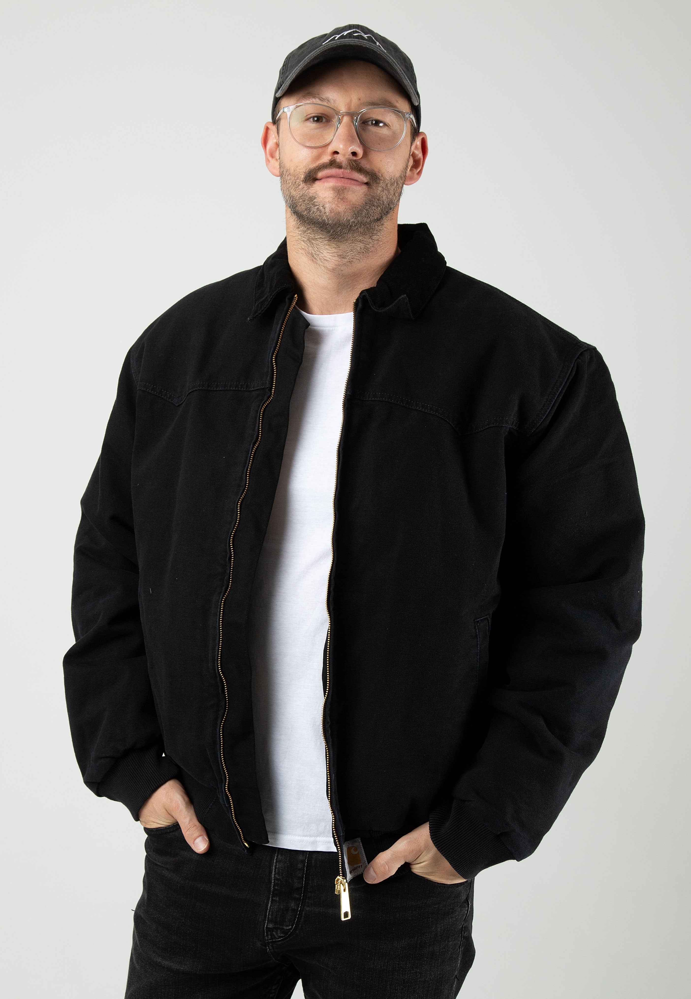 Carhartt WIP - Og Santa Fe Aged Canvas Black/Black - Jacket | Men-Image