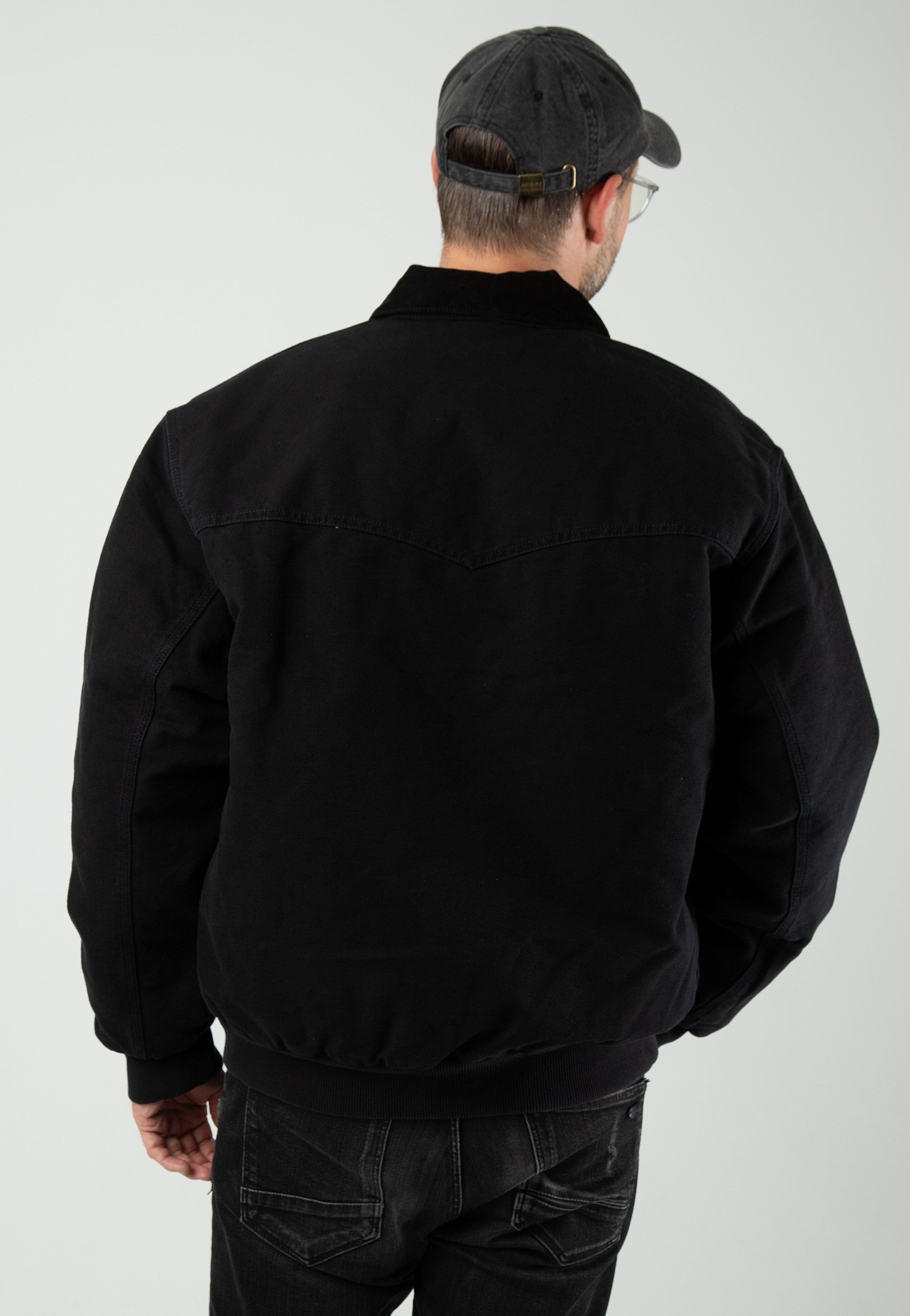 Carhartt WIP - Og Santa Fe Aged Canvas Black/Black - Jacket | Men-Image