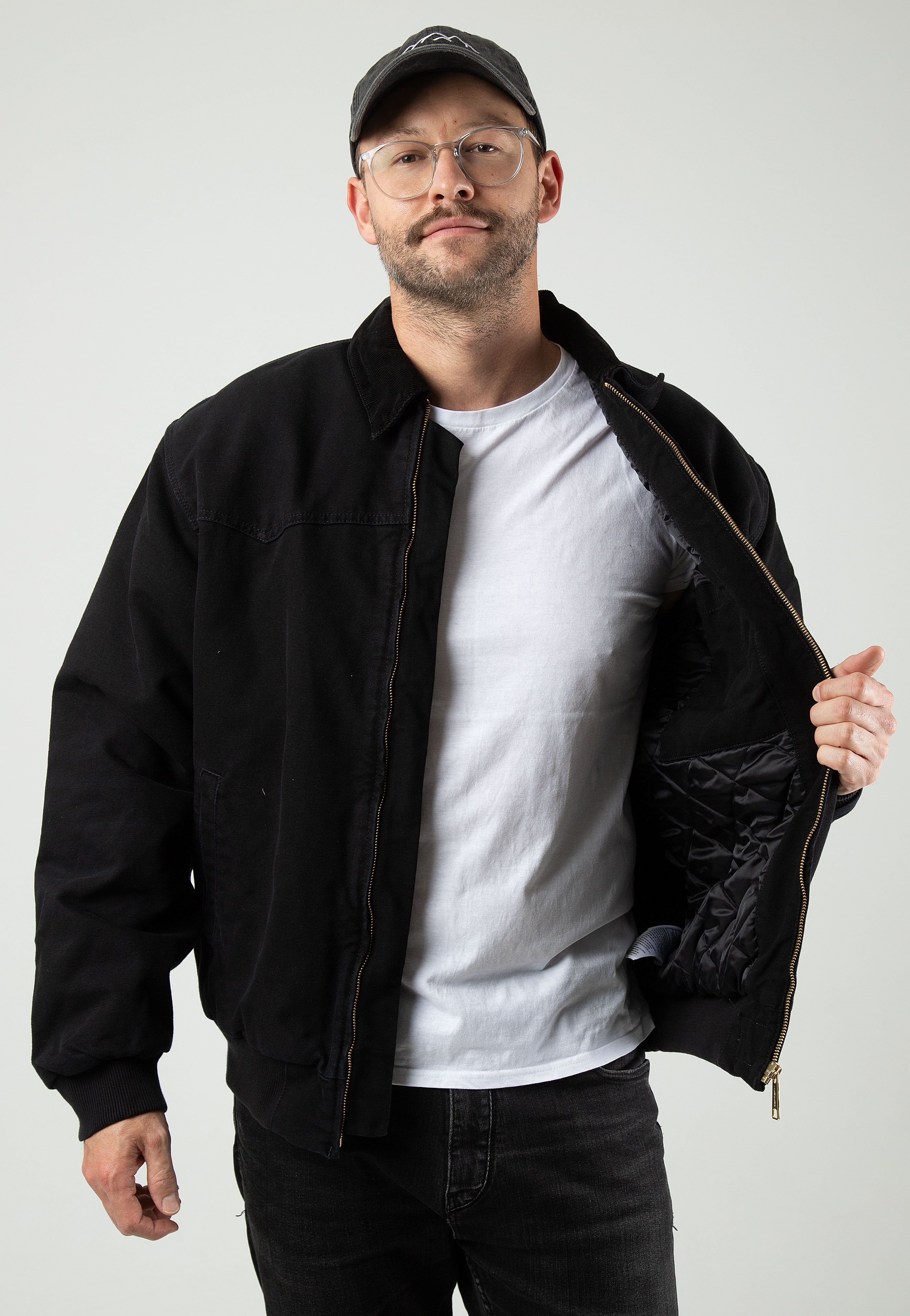 Carhartt WIP - Og Santa Fe Aged Canvas Black/Black - Jacket | Men-Image