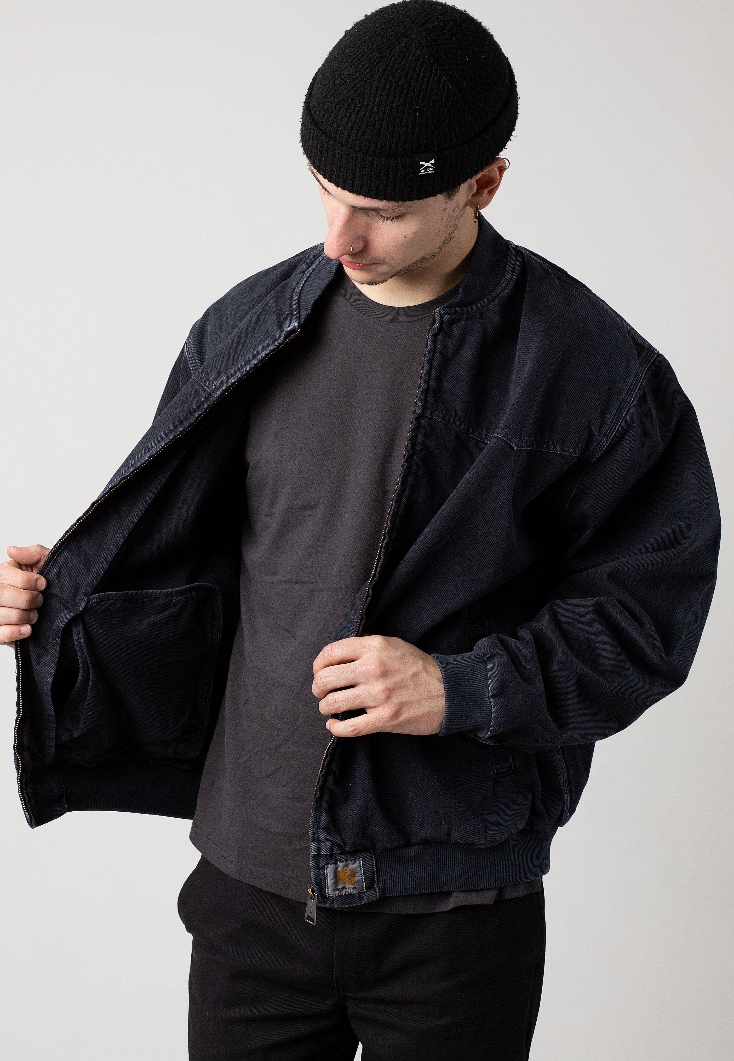 Carhartt WIP - Og Santa Fe Stone Dyed Black - Jacket | Men-Image