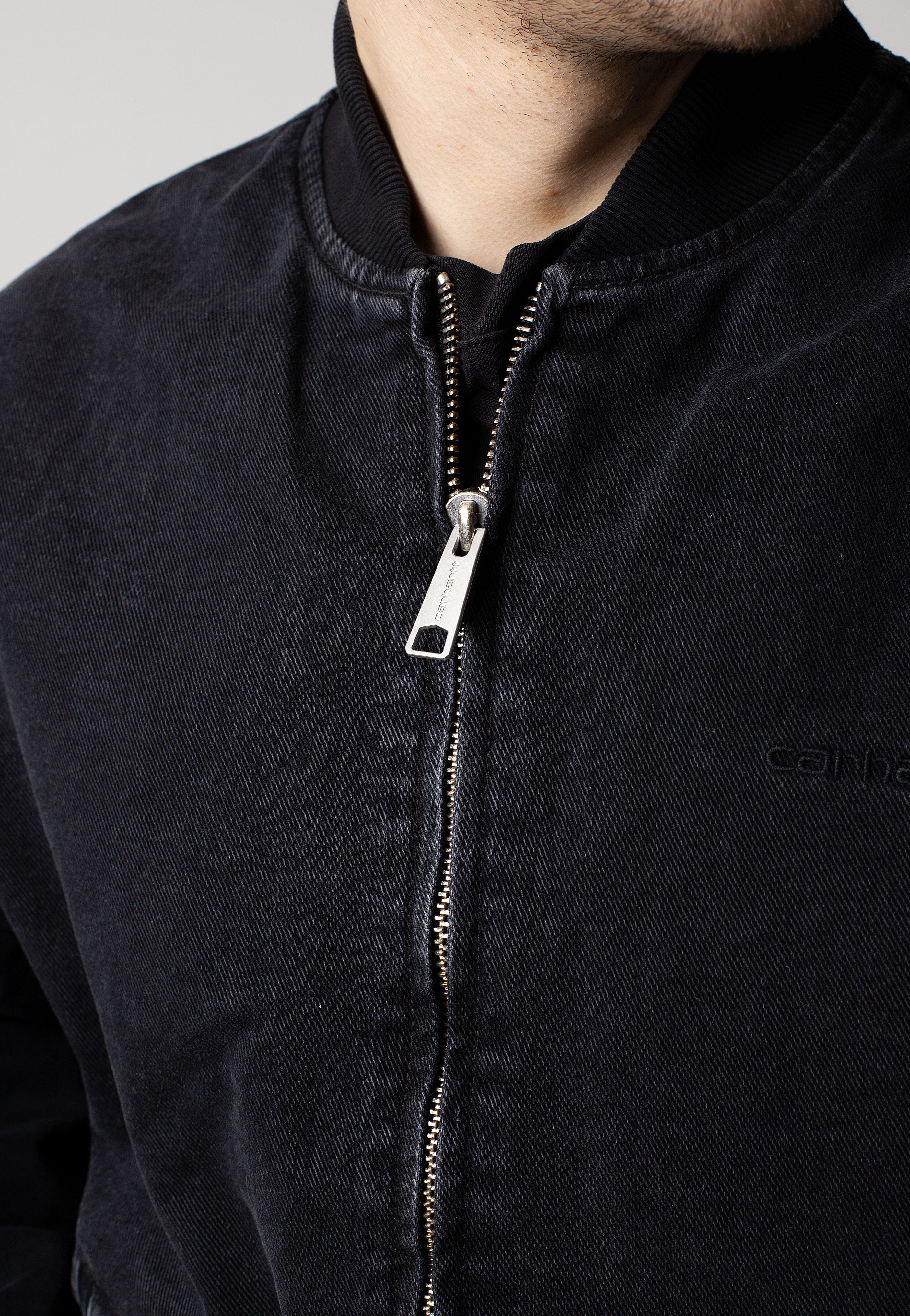 Carhartt WIP - Paxon Bomber Stone Washed Black/Black - Jacket | Men-Image