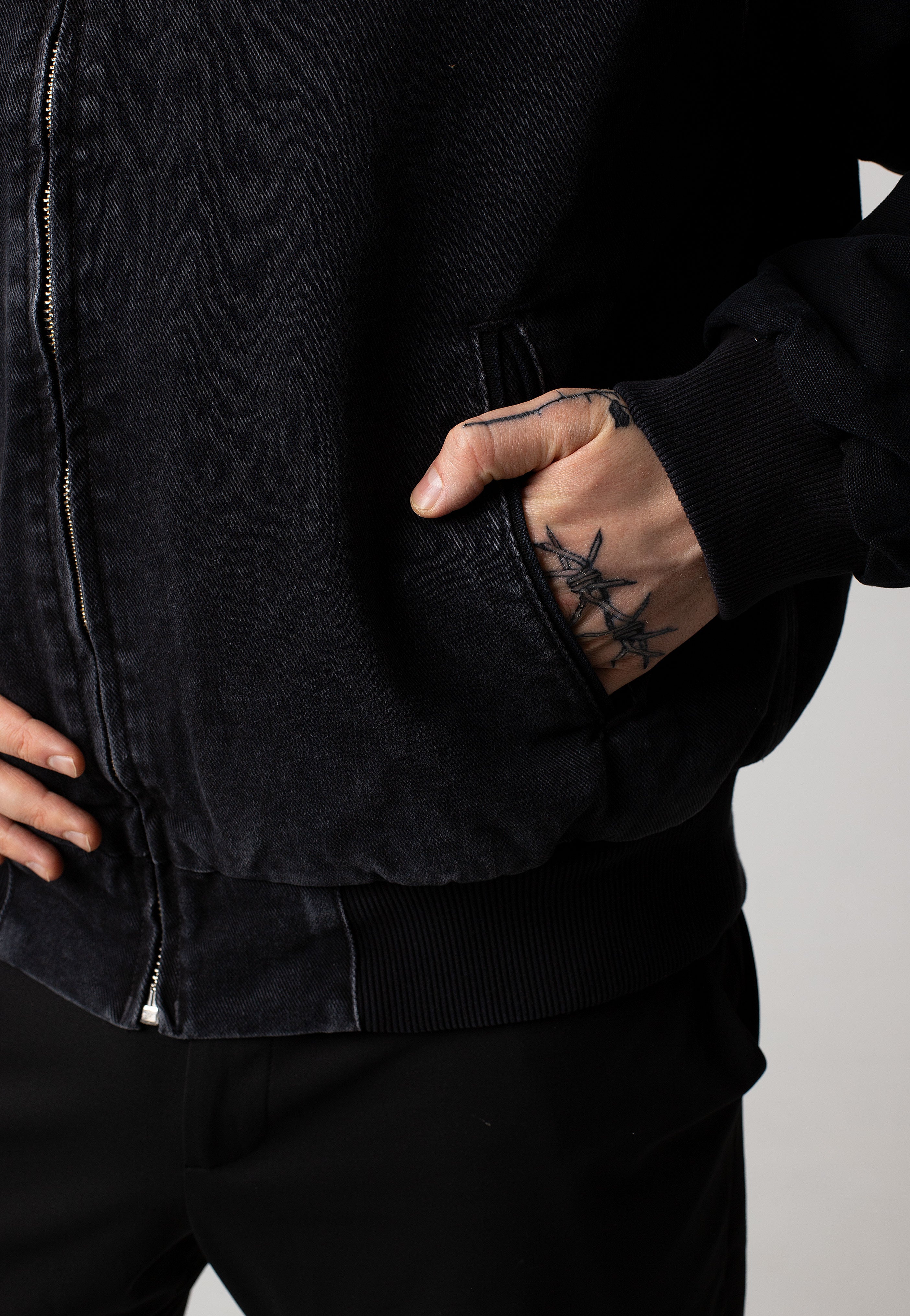 Carhartt WIP - Paxon Bomber Stone Washed Black/Black - Jacket | Men-Image