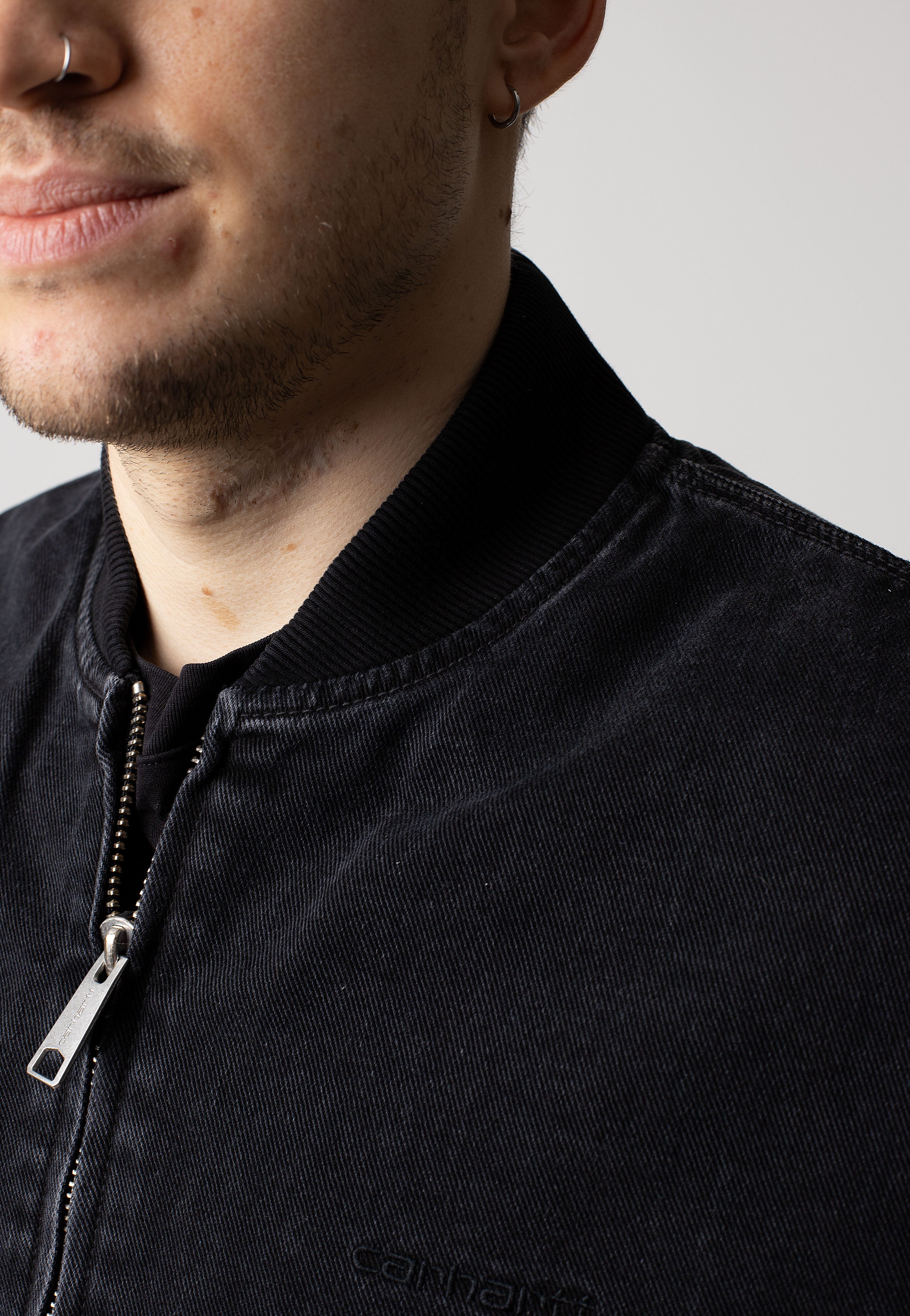 Carhartt WIP - Paxon Bomber Stone Washed Black/Black - Jacket | Men-Image