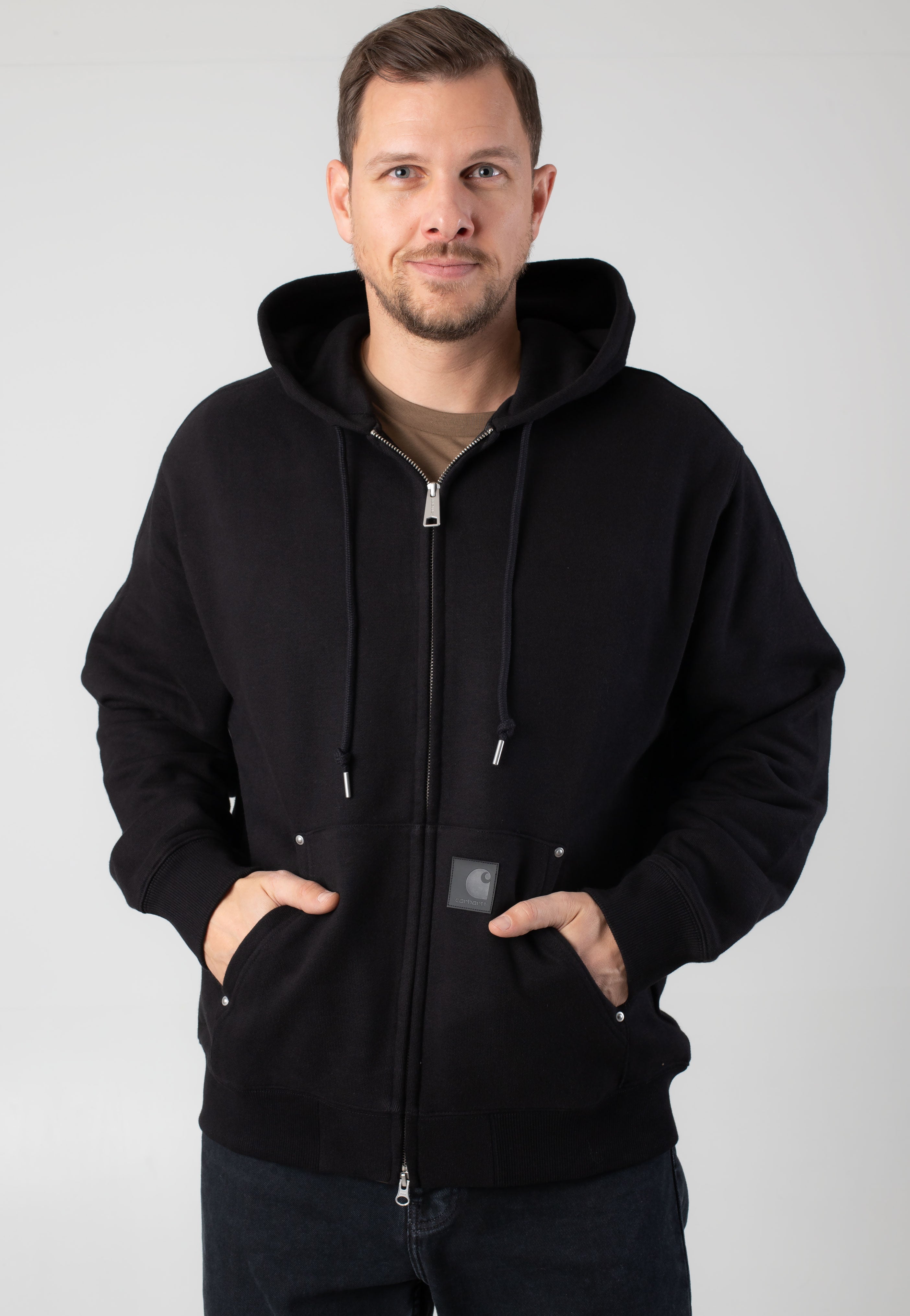 Carhartt WIP - Hooded Eldon Black - Zipper | Men-Image