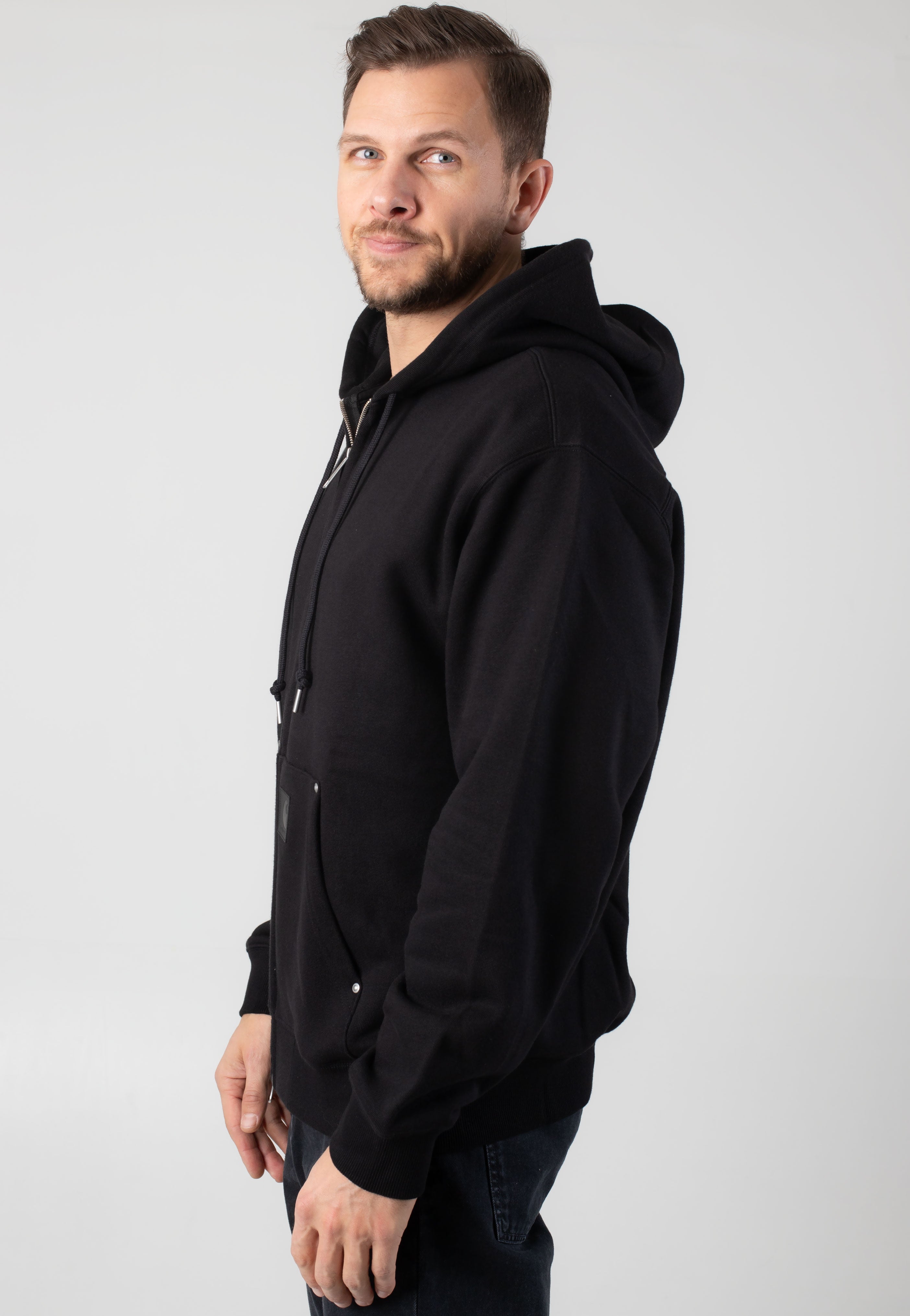 Carhartt WIP - Hooded Eldon Black - Zipper | Men-Image