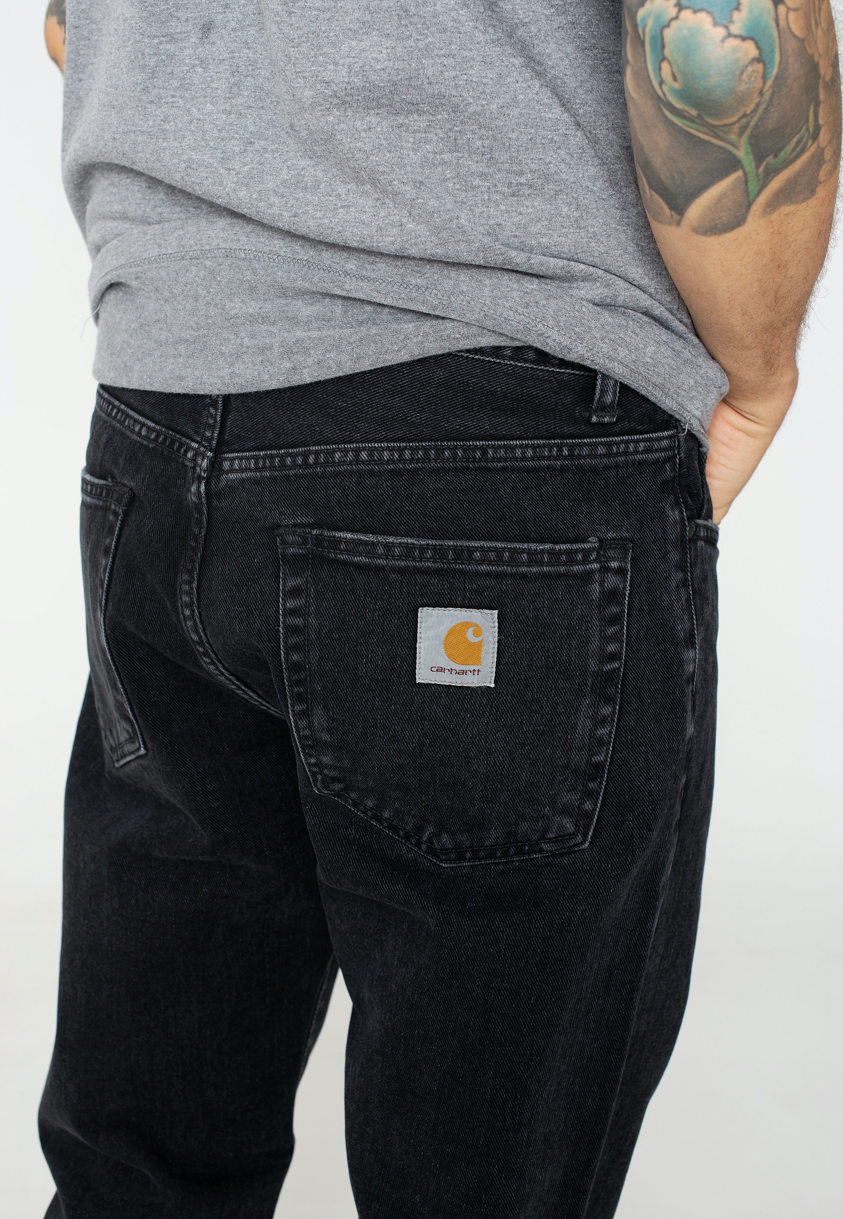 Carhartt WIP - Pontiac Stone Washed Black - Jeans | Men-Image