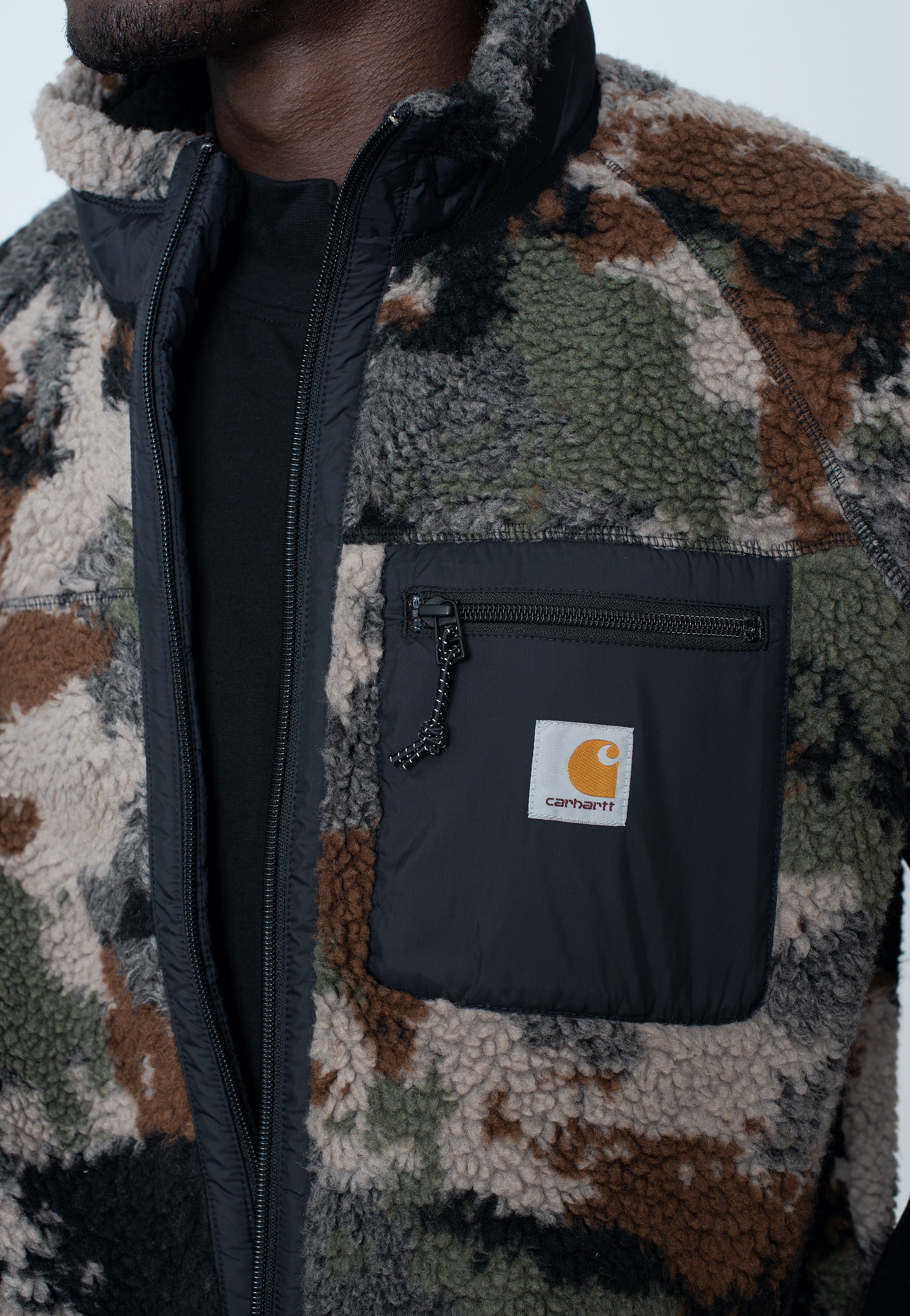 Carhartt WIP - Prentis Liner Trail Jacquard Woodland/Black - Vest | Men-Image