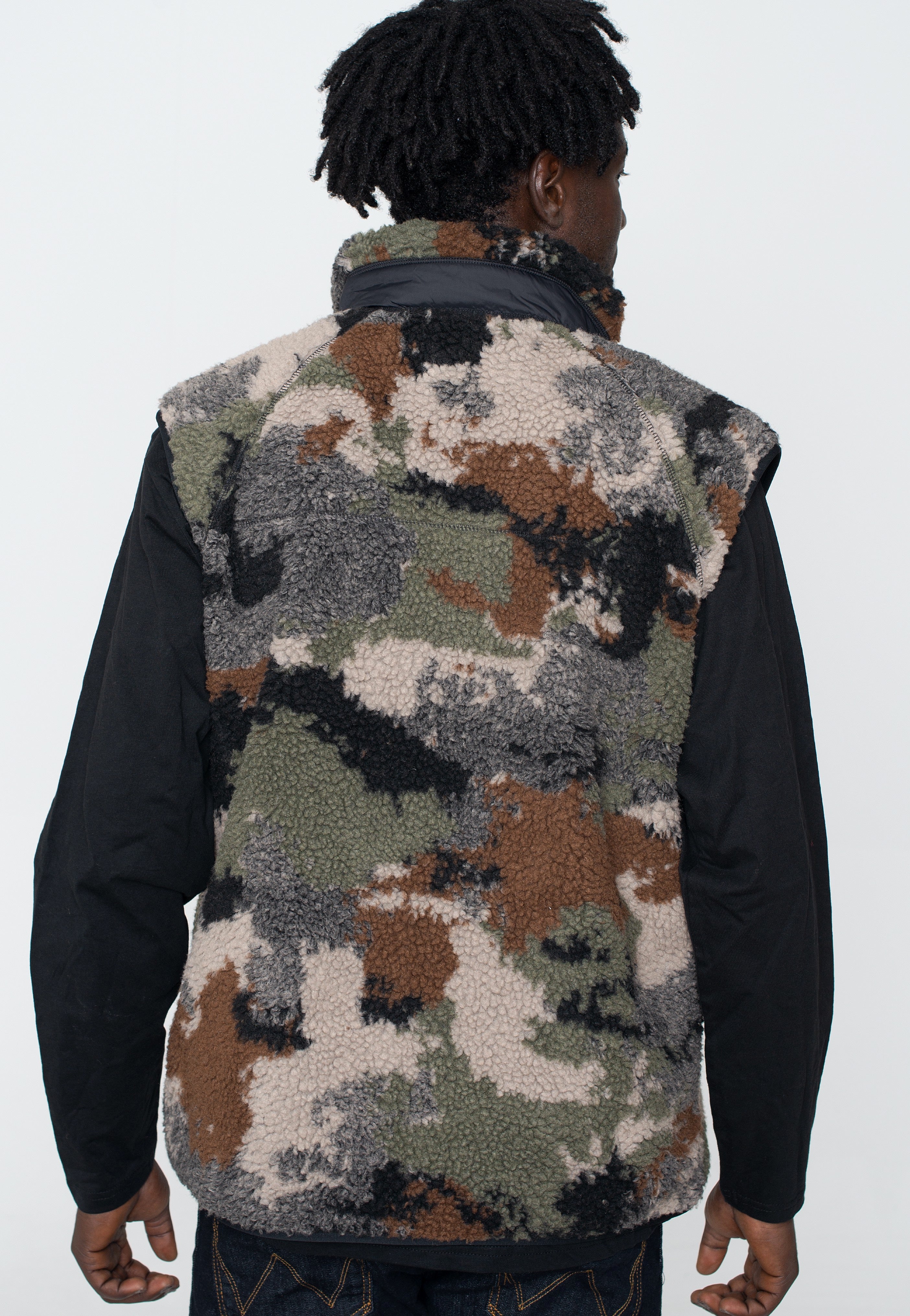 Carhartt WIP - Prentis Liner Trail Jacquard Woodland/Black - Vest | Men-Image