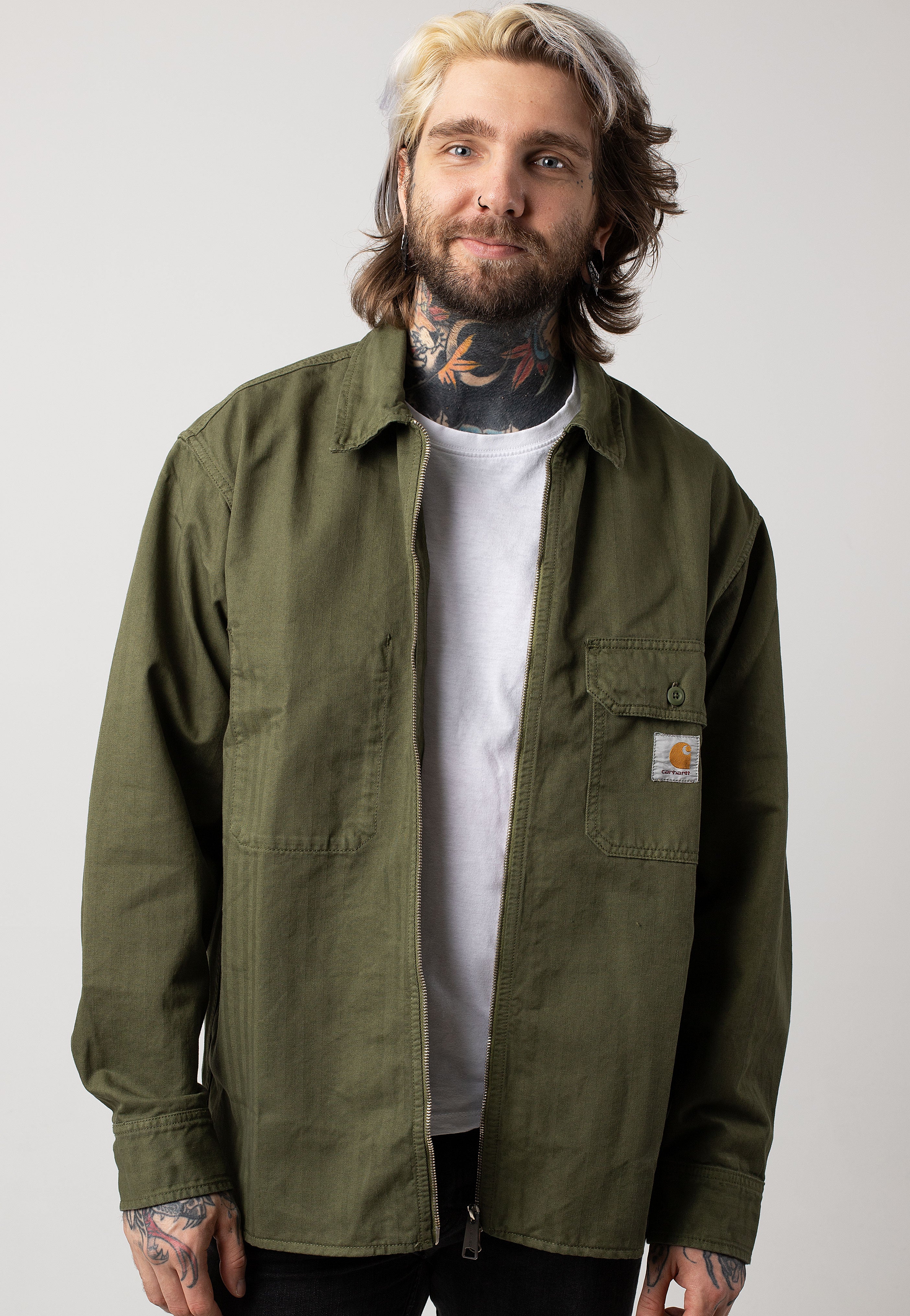 Carhartt WIP - Rainer Shirt Garment Dyed Dundee - Jacket | Men-Image