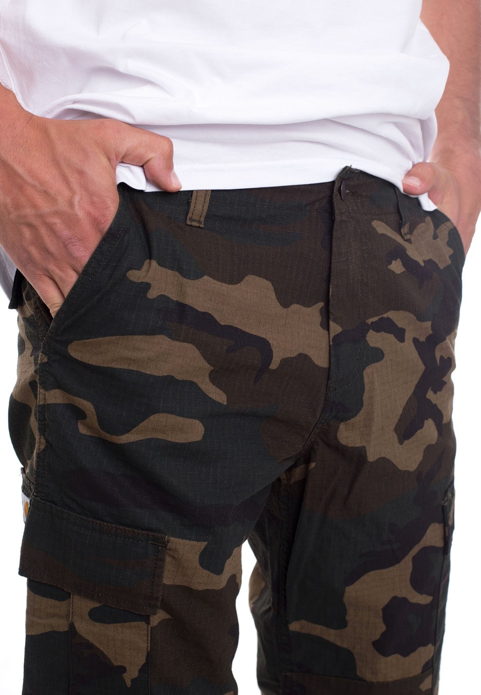 Carhartt WIP - Regular Cargo Columbia Ripstop Camo Laurel Rinsed - Pants | Men-Image