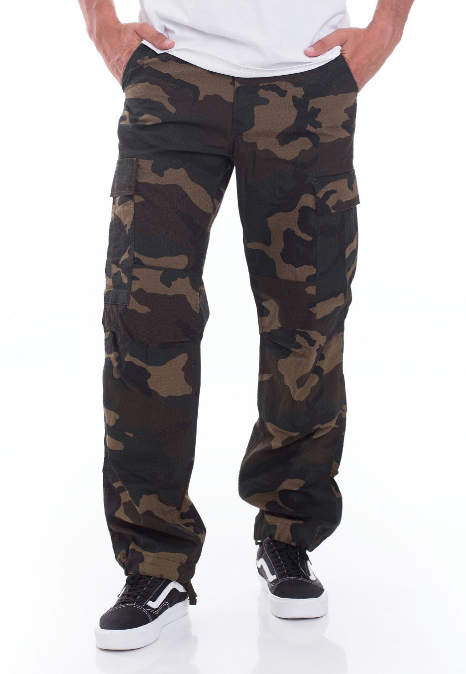 Carhartt WIP - Regular Cargo Columbia Ripstop Camo Laurel Rinsed - Pants | Men-Image