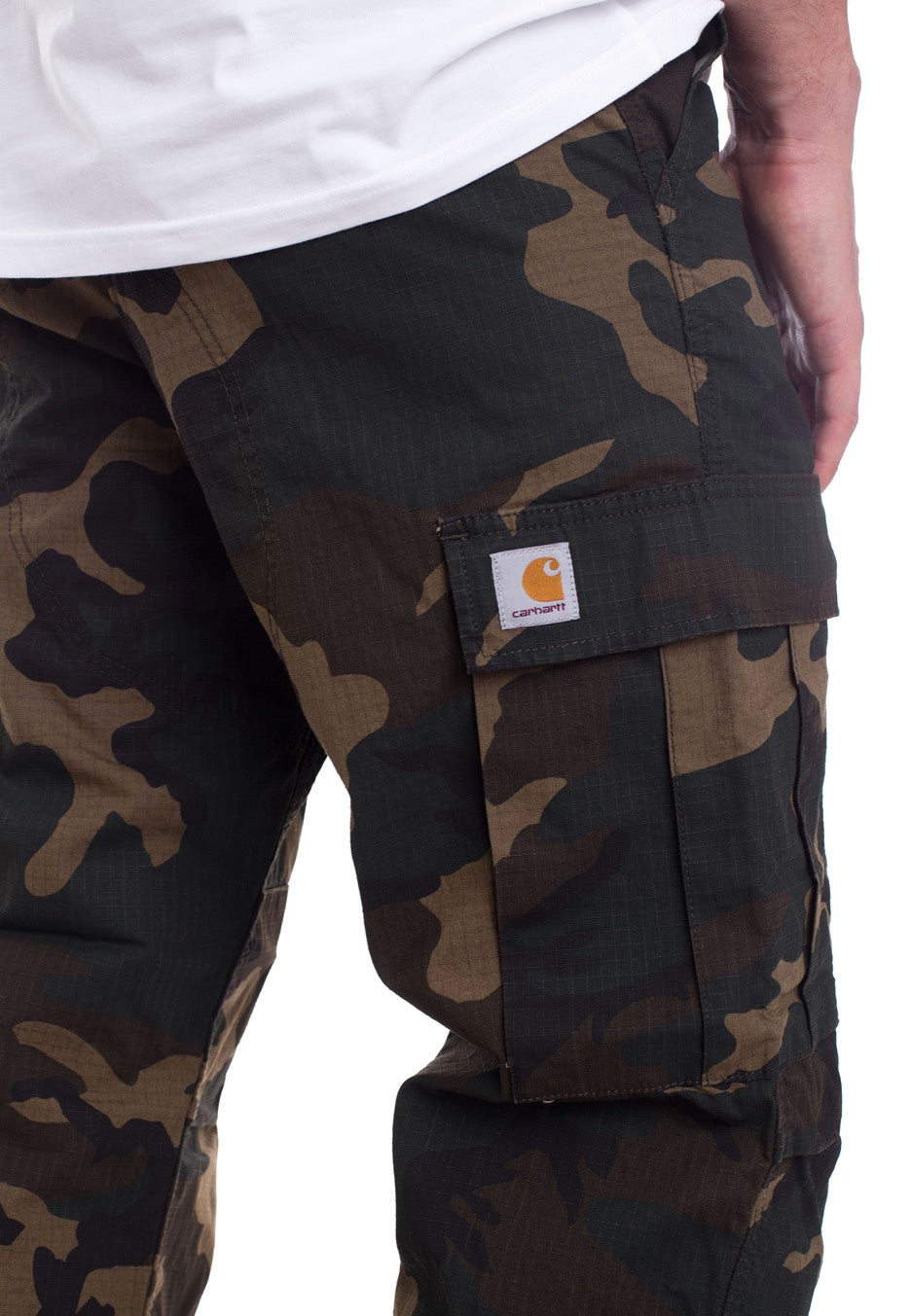 Carhartt WIP - Regular Cargo Columbia Ripstop Camo Laurel Rinsed - Pants | Men-Image