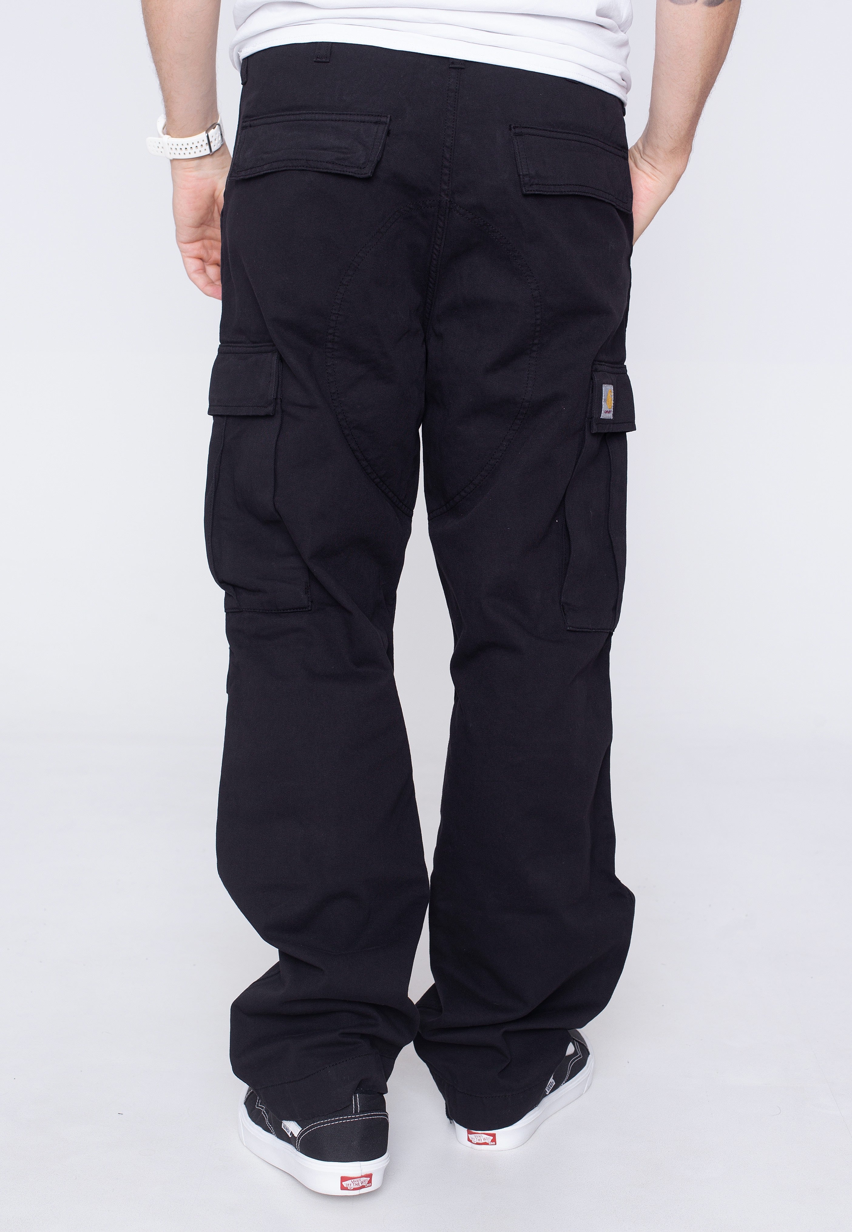 Carhartt WIP - Regular Cargo Garment Dyed Black - Pants | Men-Image