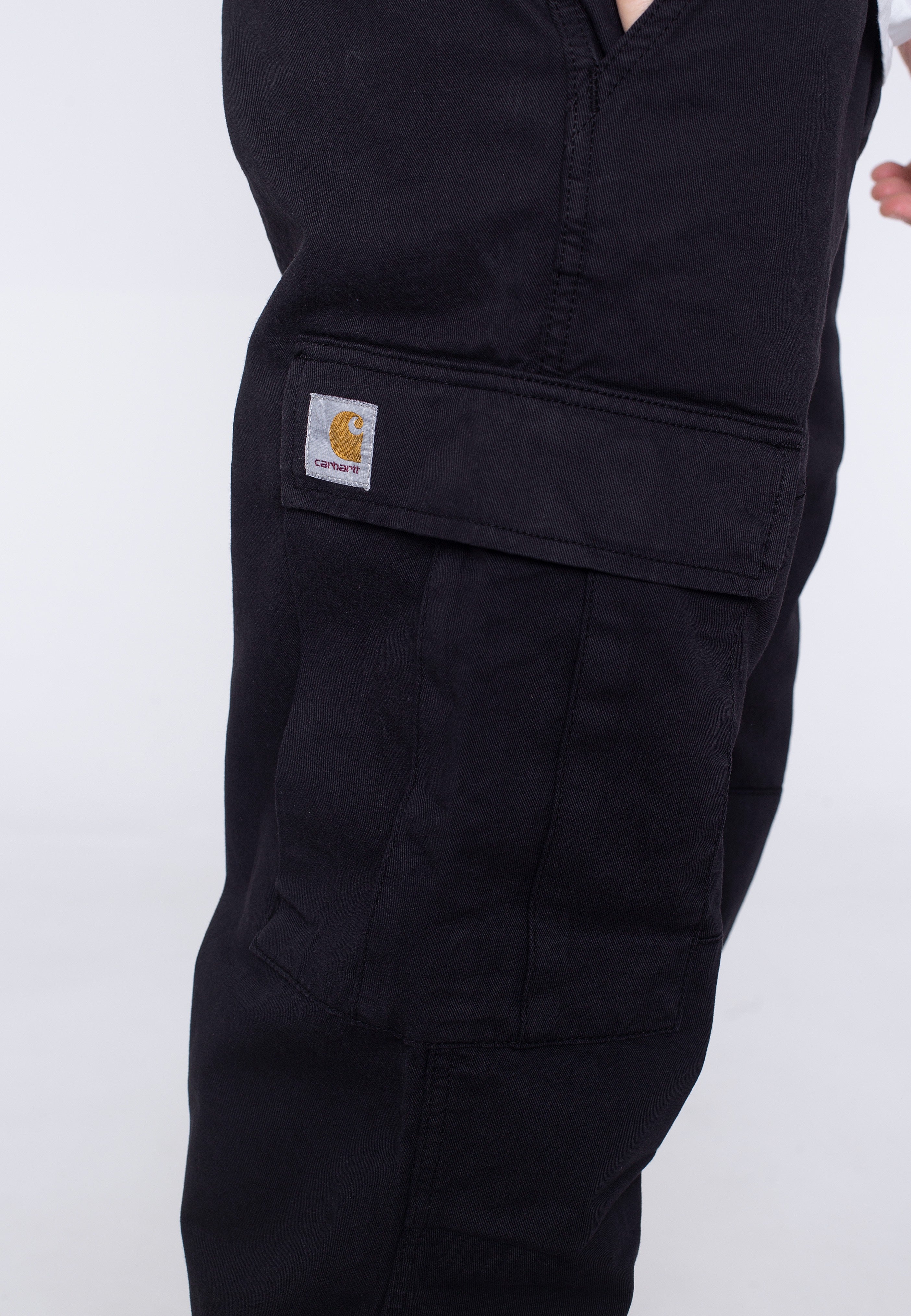 Carhartt WIP - Regular Cargo Garment Dyed Black - Pants | Men-Image