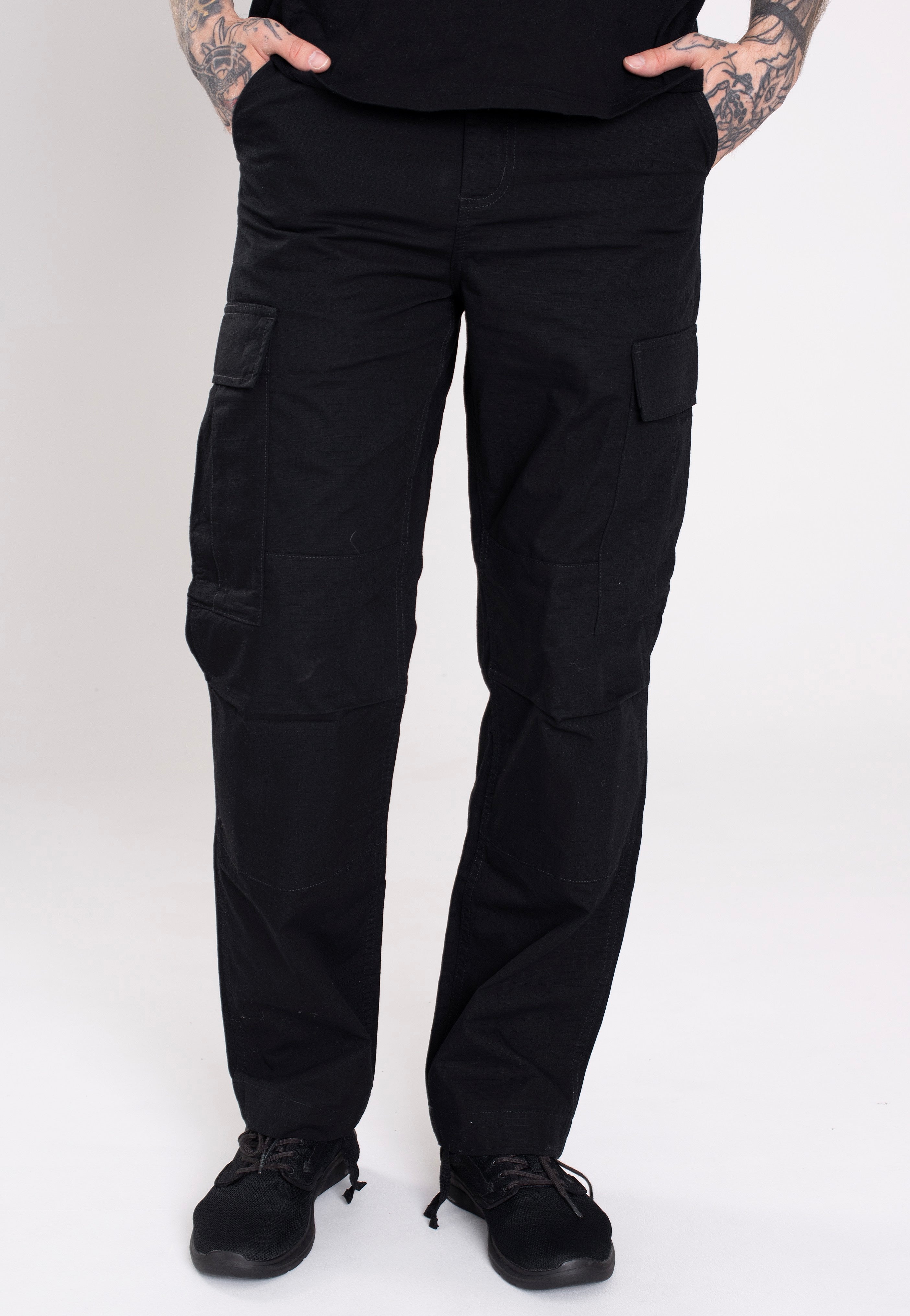 Carhartt WIP - Regular Cargo Rinsed Black - Pants | Men-Image