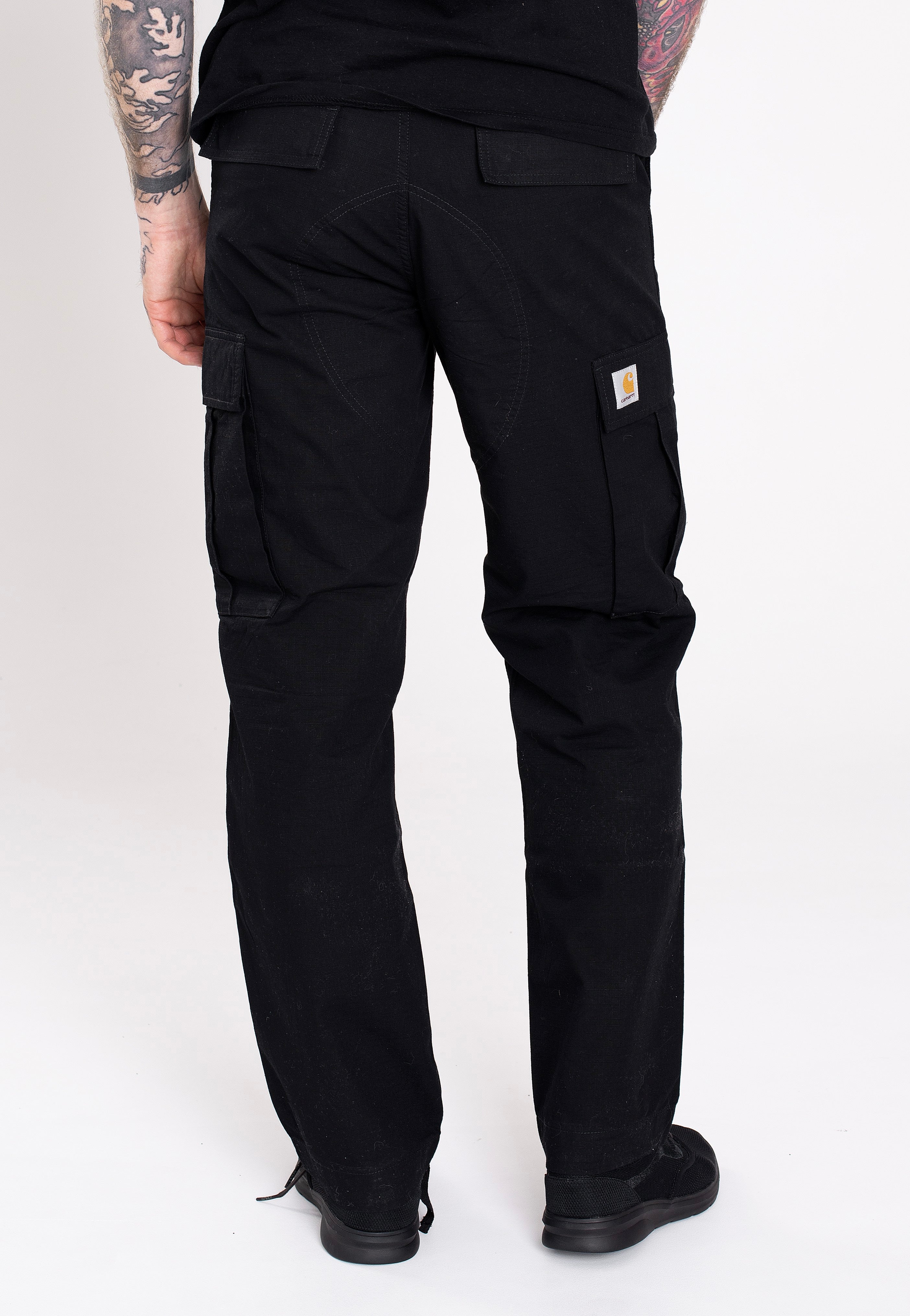 Carhartt WIP - Regular Cargo Rinsed Black - Pants | Men-Image