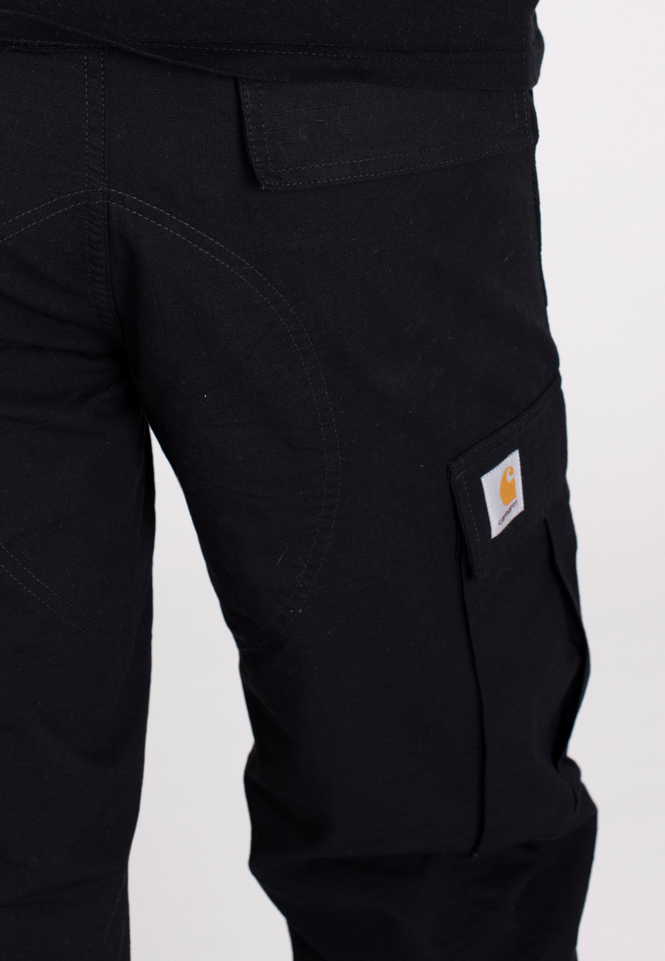 Carhartt WIP - Regular Cargo Rinsed Black - Pants | Men-Image