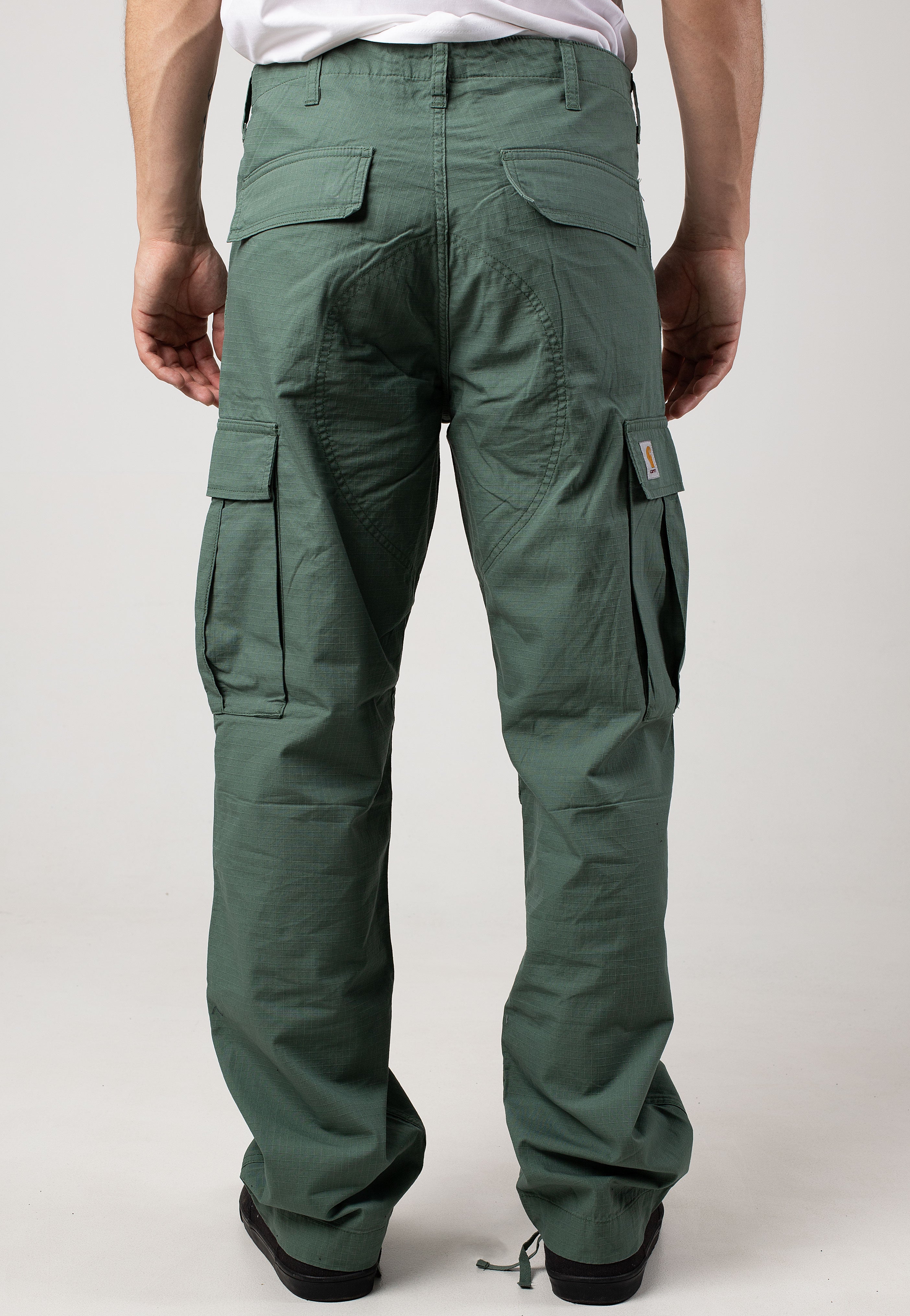 Carhartt WIP - Regular Cargo Rinsed Duck Green - Pants | Men-Image