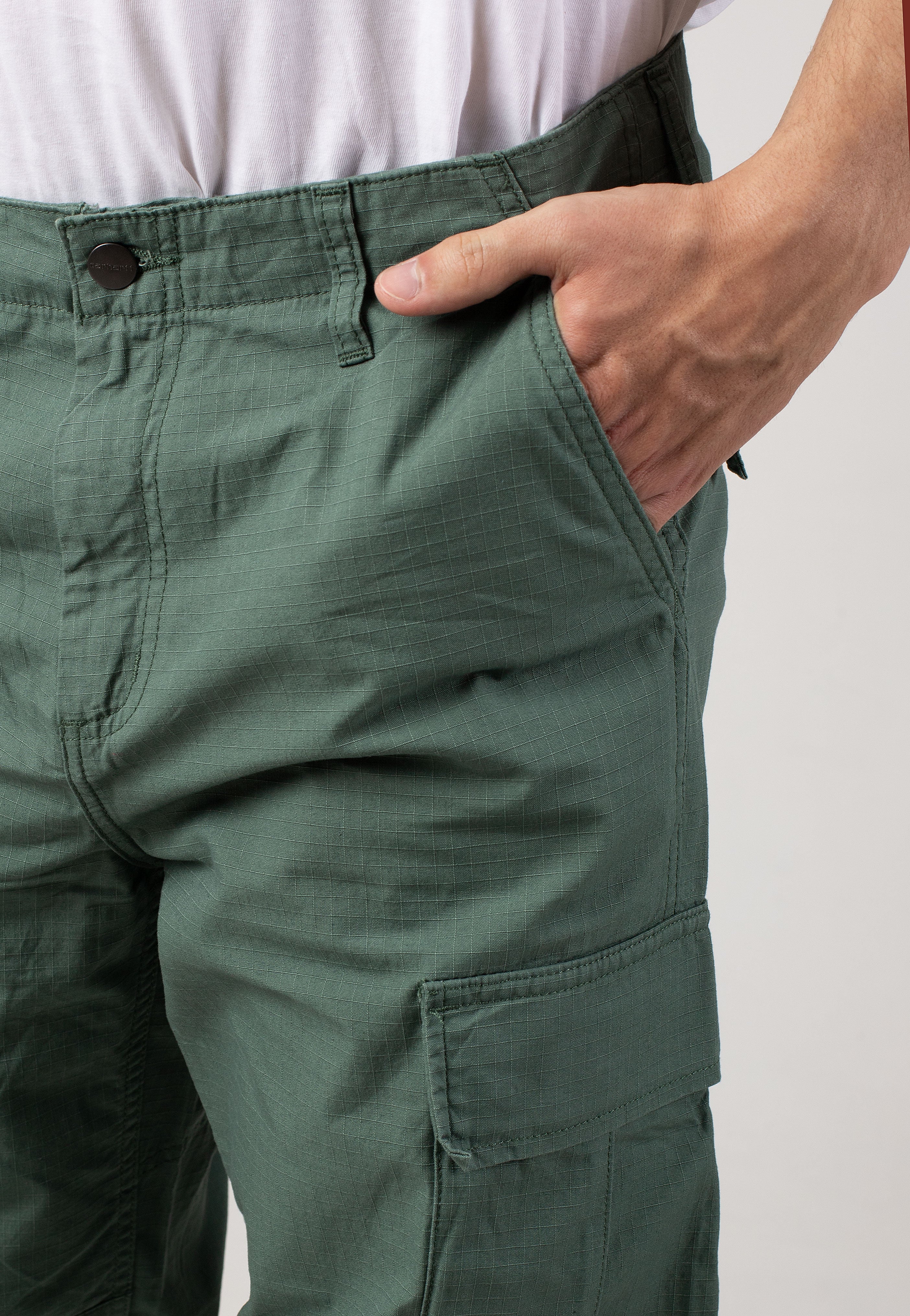 Carhartt WIP - Regular Cargo Rinsed Duck Green - Pants | Men-Image