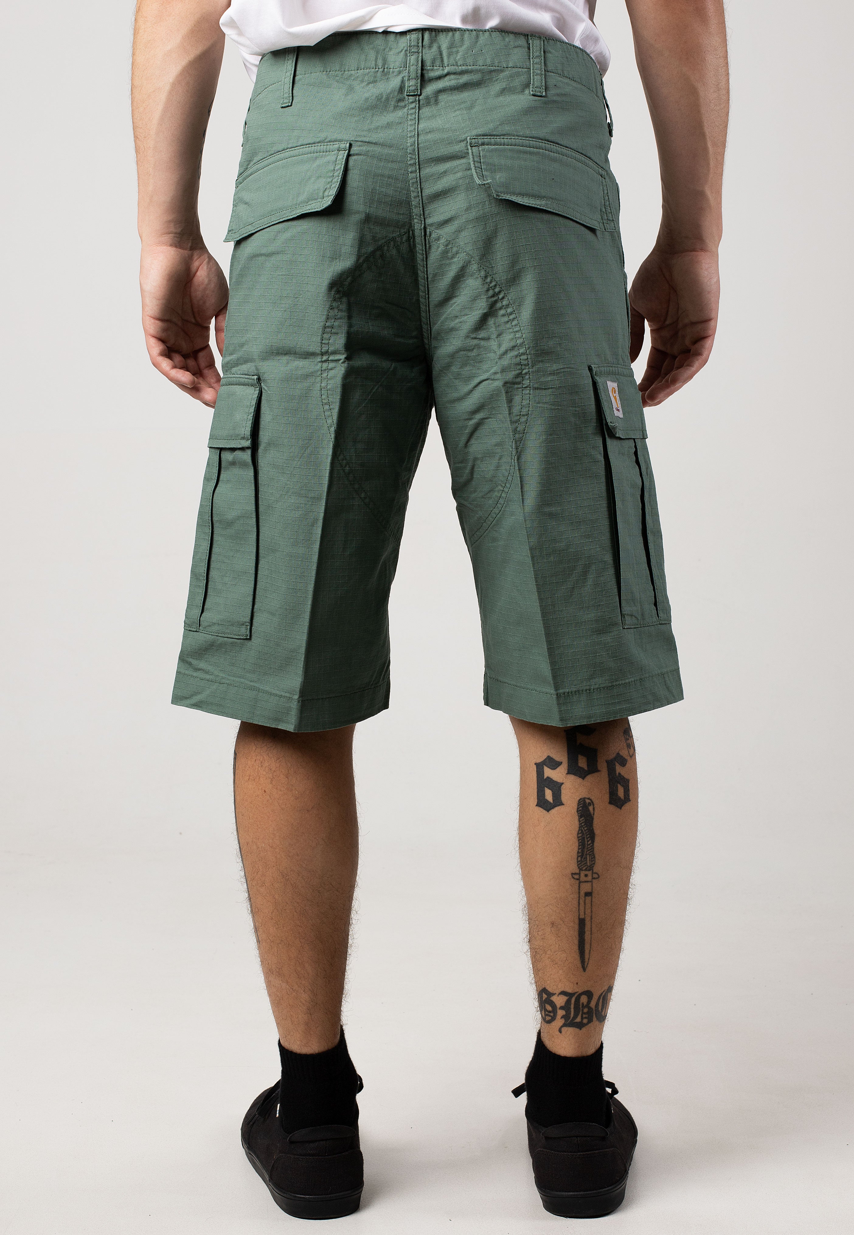 Carhartt WIP - Regular Cargo Rinsed Duck Green - Shorts | Men-Image