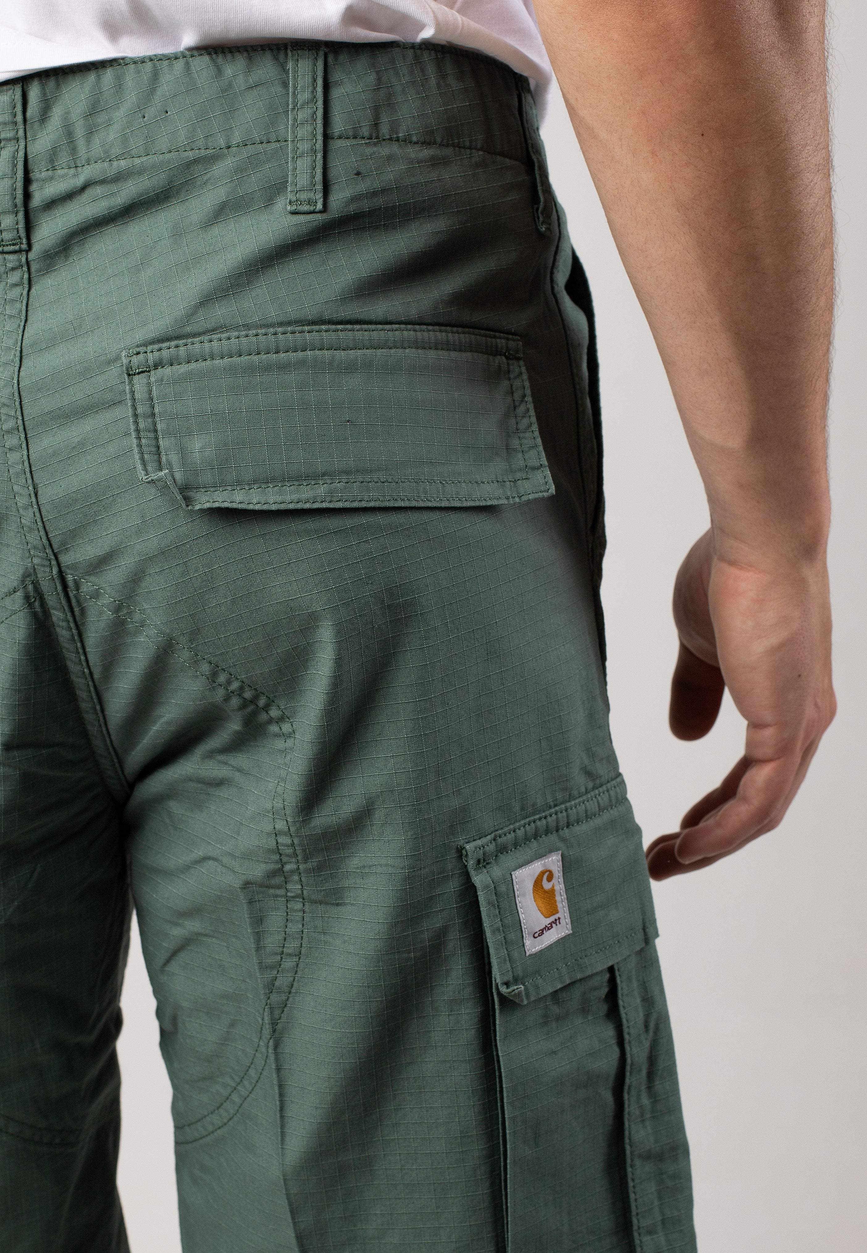 Carhartt WIP - Regular Cargo Rinsed Duck Green - Shorts | Men-Image