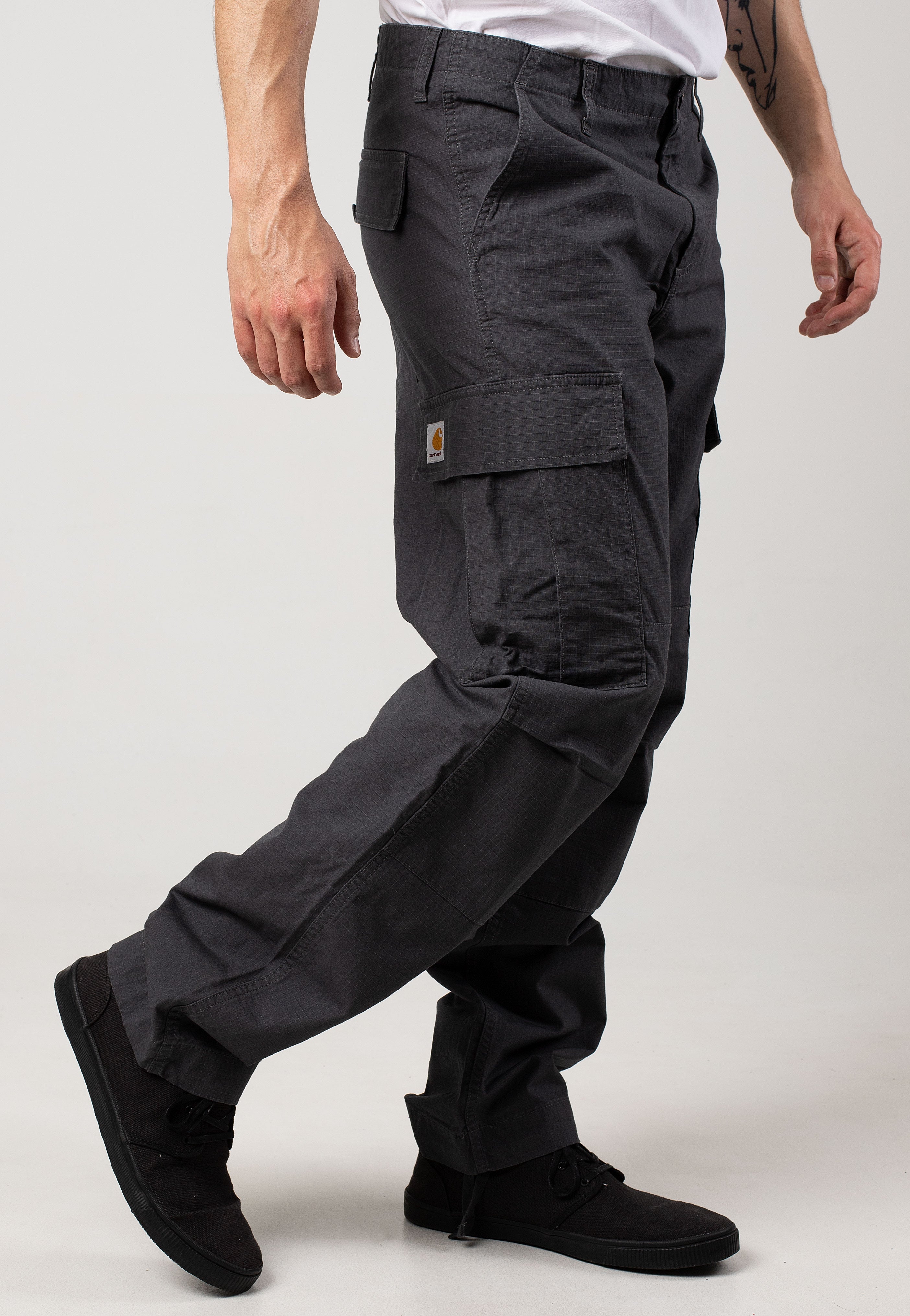 Carhartt WIP - Regular Cargo Rinsed Graphite - Pants | Men-Image