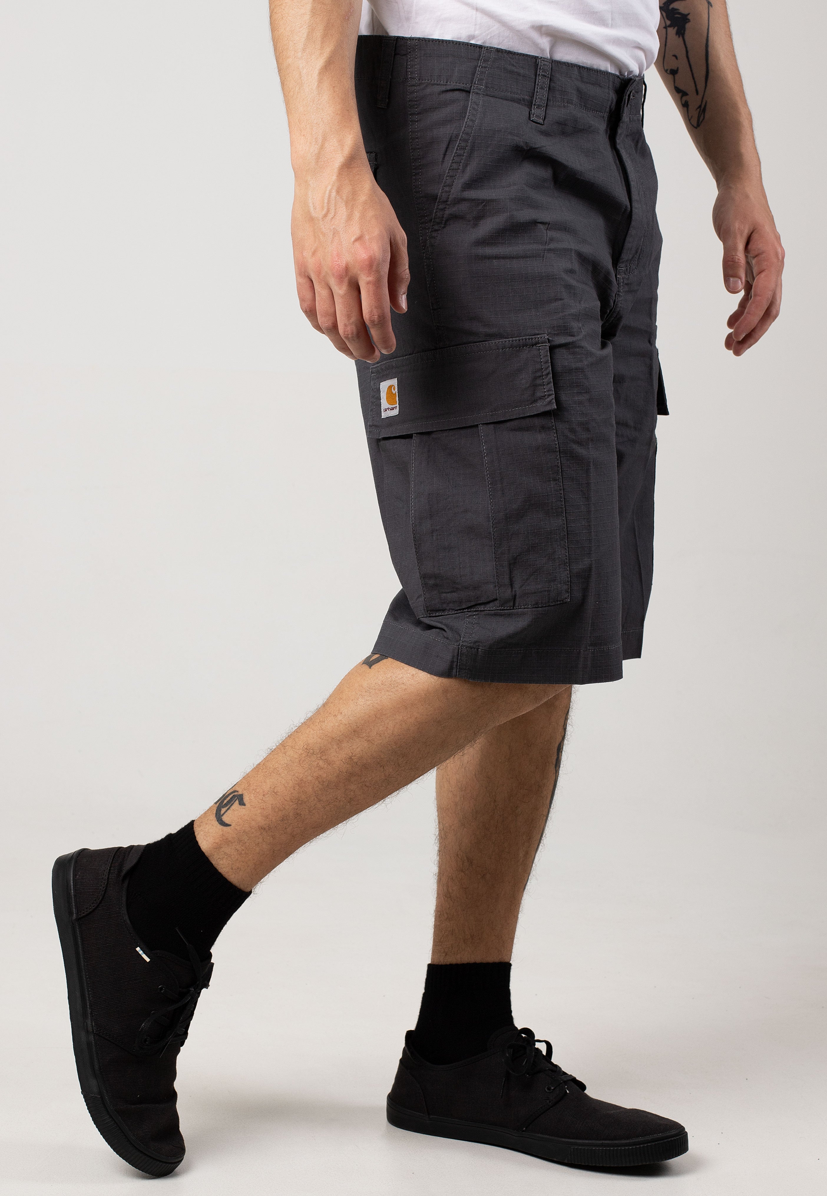 Carhartt WIP - Regular Cargo Rinsed Graphite - Shorts | Men-Image