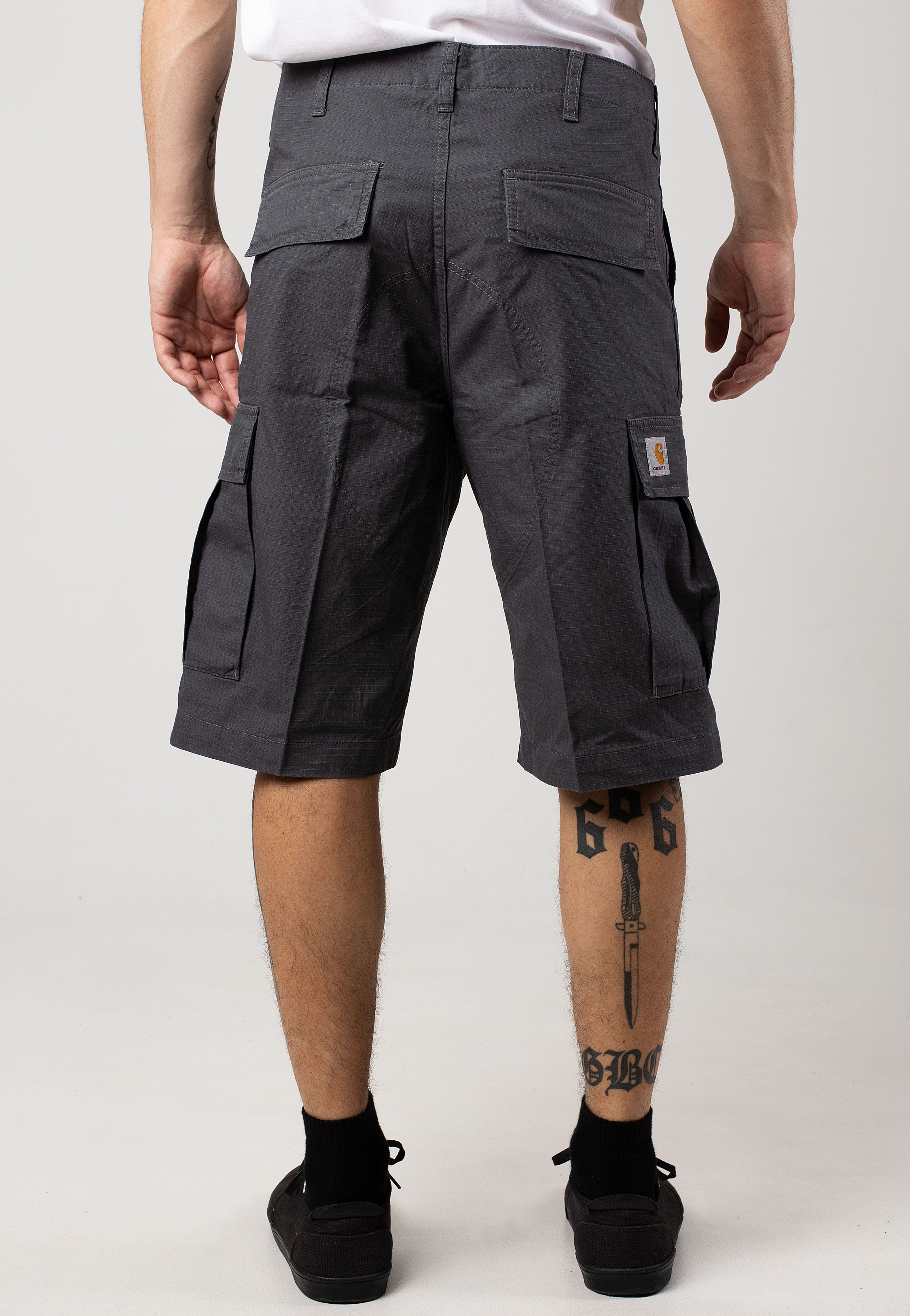 Carhartt WIP - Regular Cargo Rinsed Graphite - Shorts | Men-Image