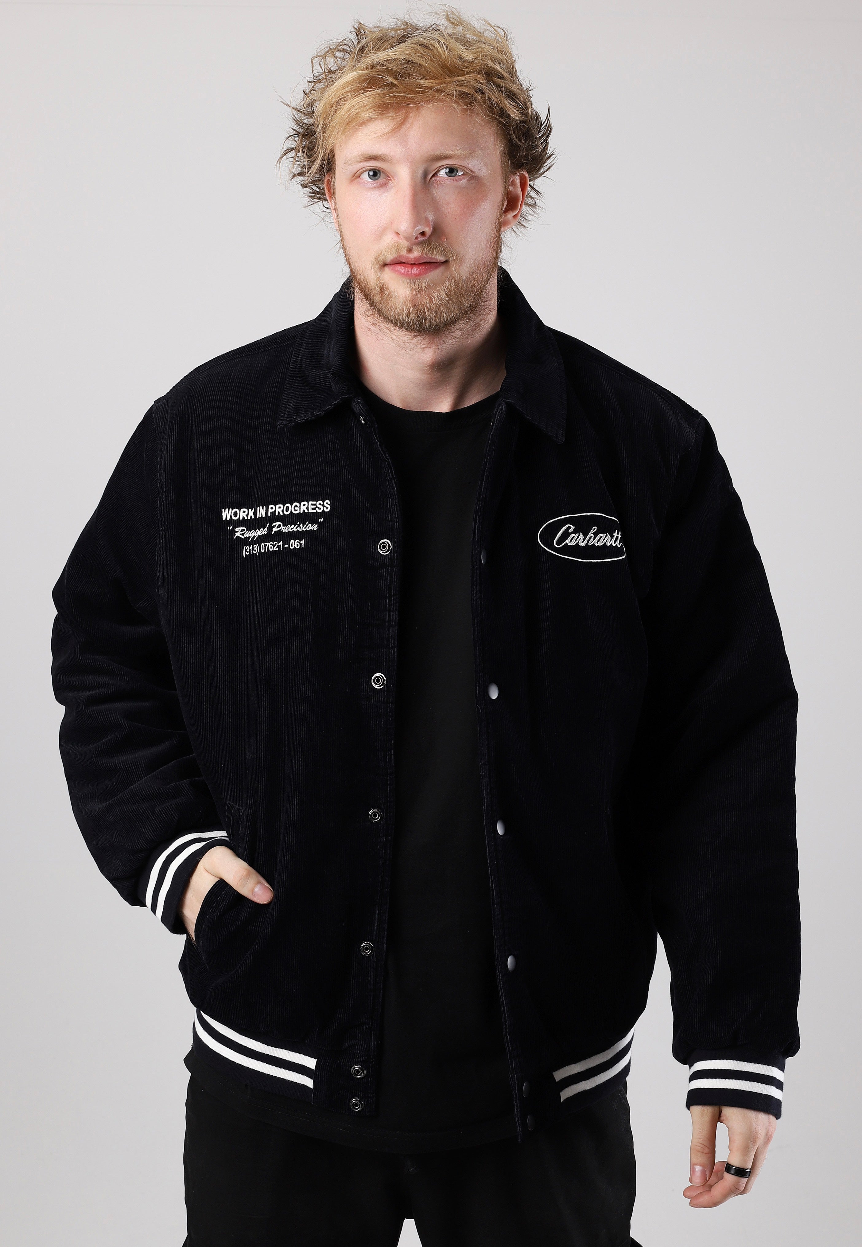 Carhartt WIP - Rugged Letterman Dark Navy/Wax - College Jacket | Men-Image