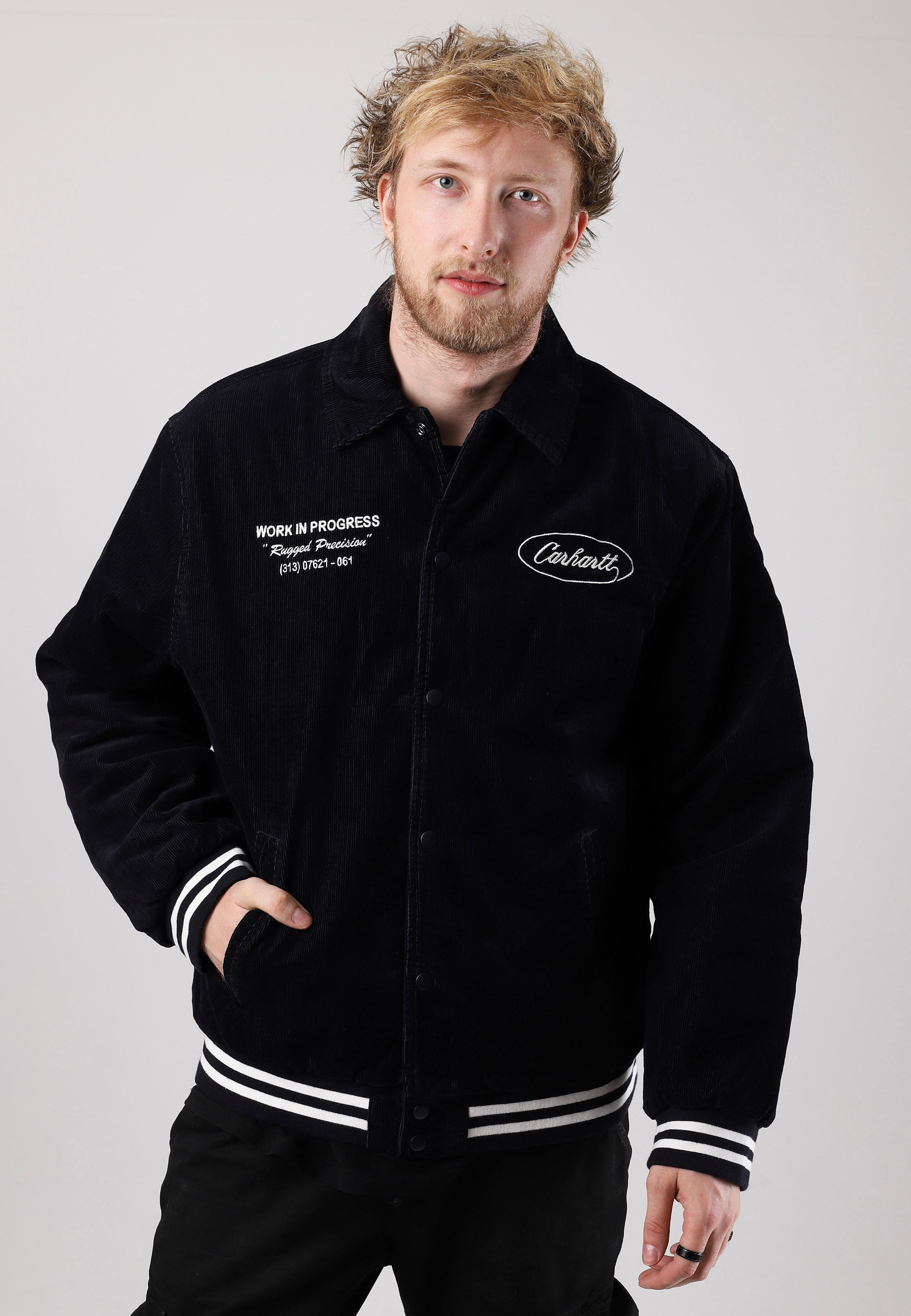 Carhartt WIP - Rugged Letterman Dark Navy/Wax - College Jacket | Men-Image