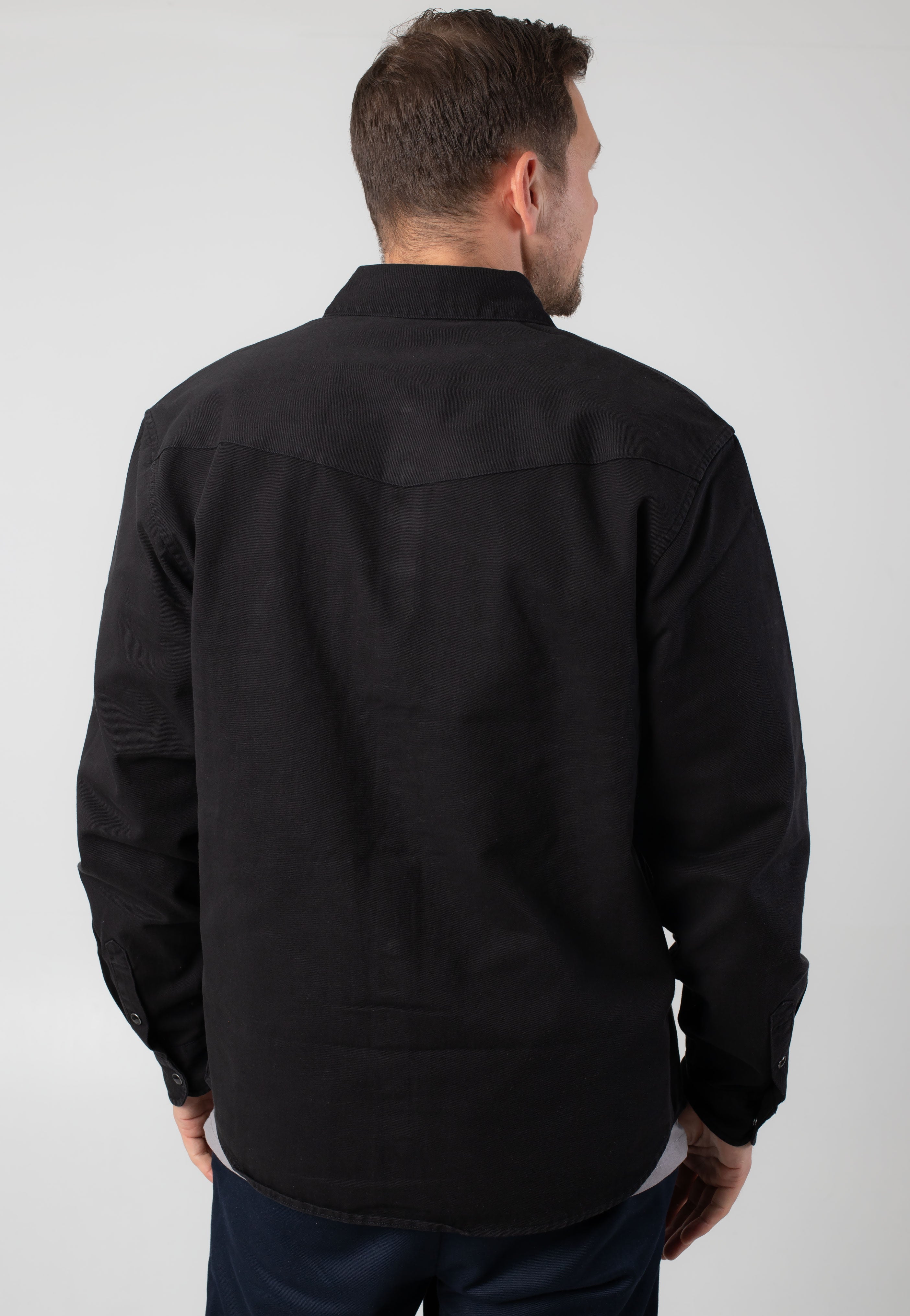 Carhartt WIP - Santa Fe Garment Dyed Black - Shirt | Men-Image