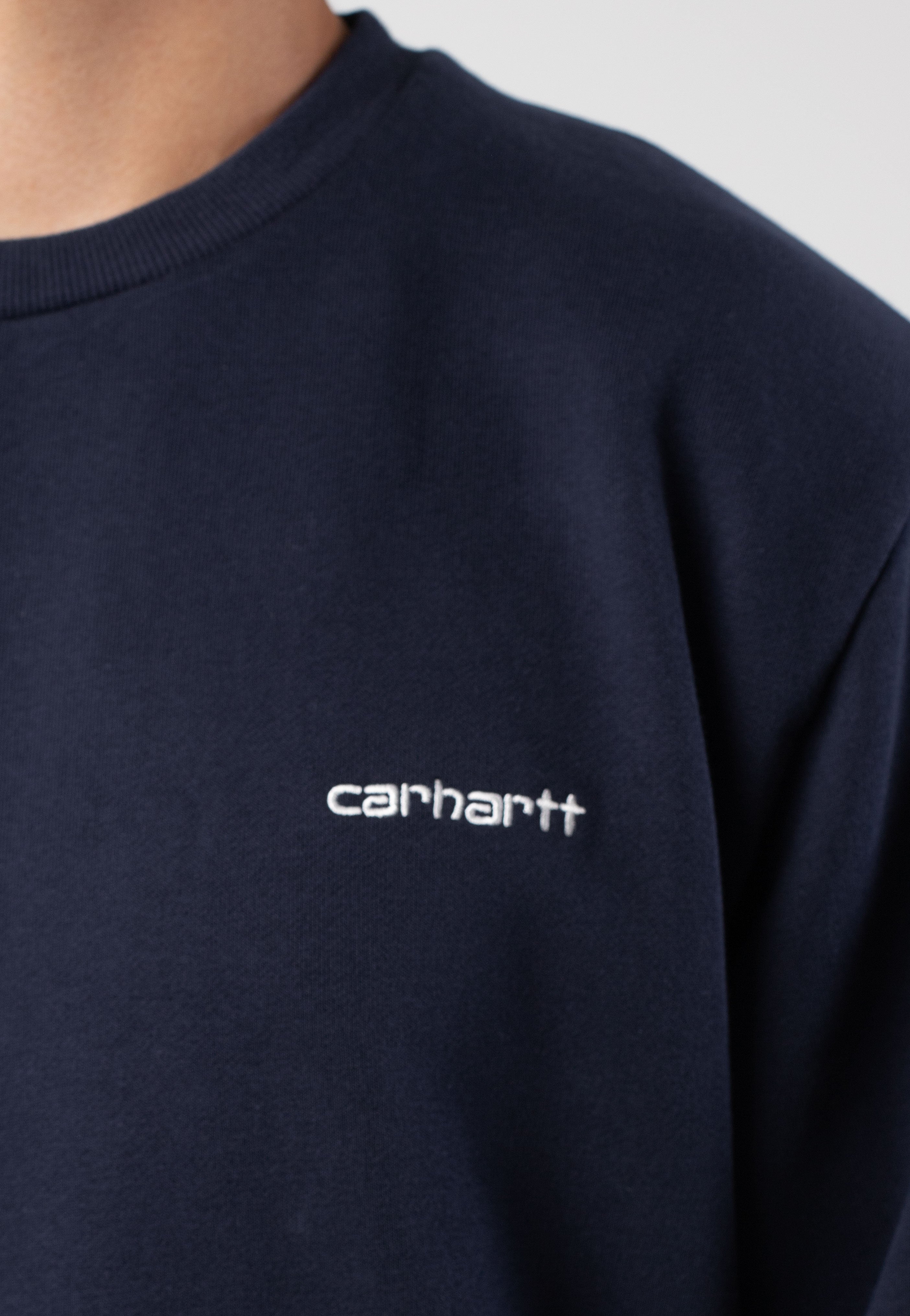 Carhartt WIP - Script Embroidery Air Force Blue / White - Sweater | Men-Image