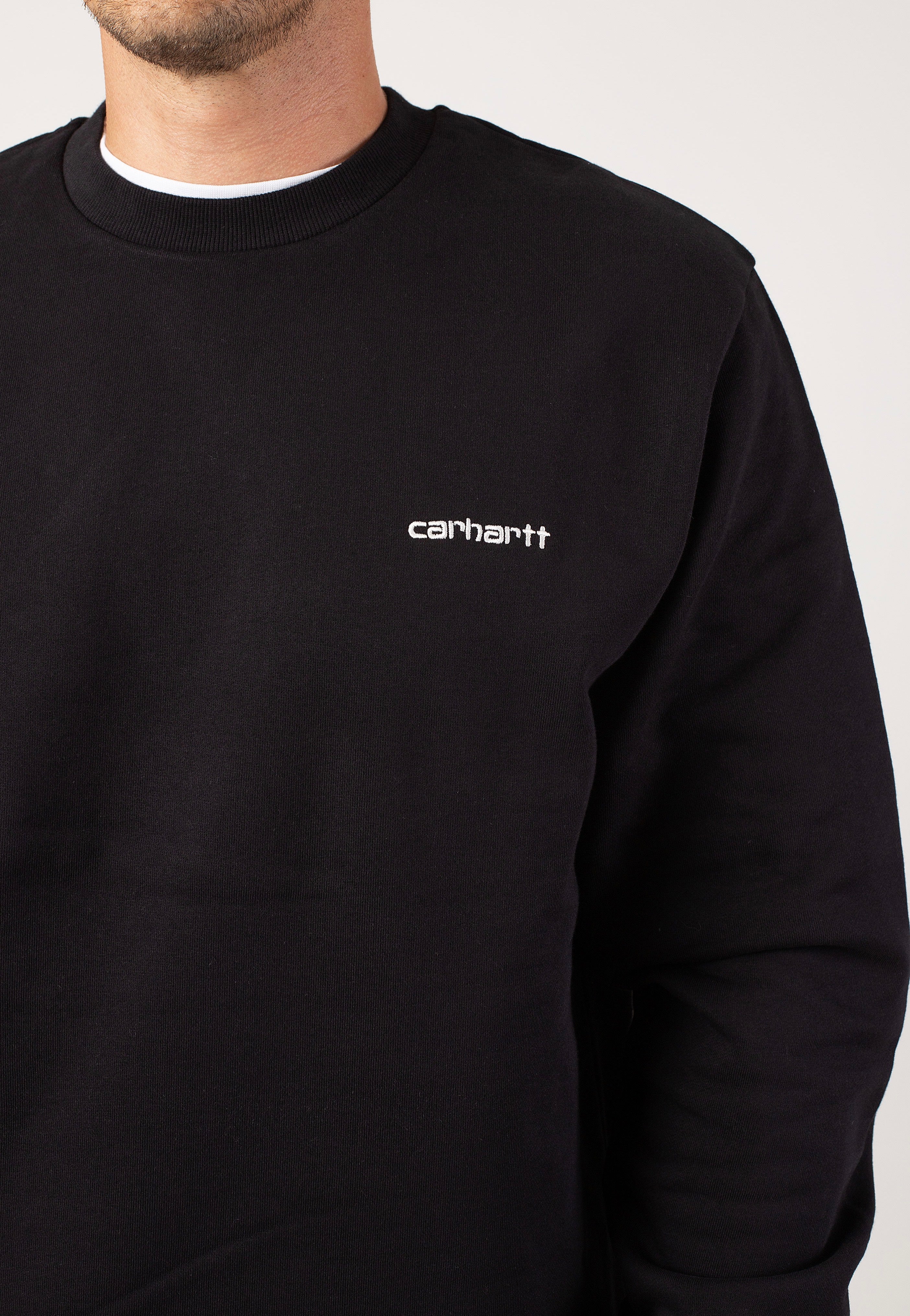 Carhartt WIP - Script Embroidery Black / White - Sweater | Men-Image