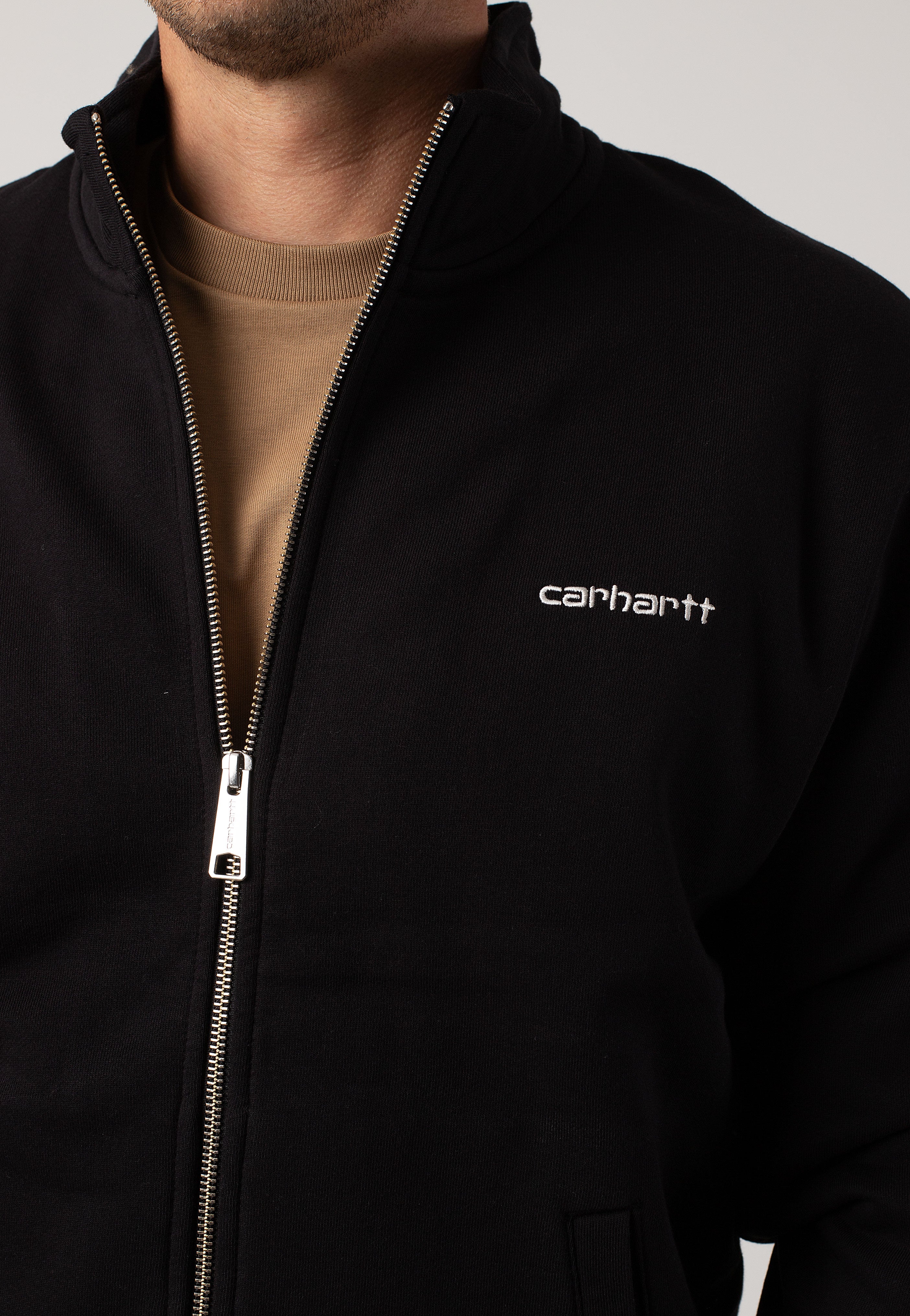 Carhartt WIP - Script Embroidery Black/White - Track Jacket | Men-Image