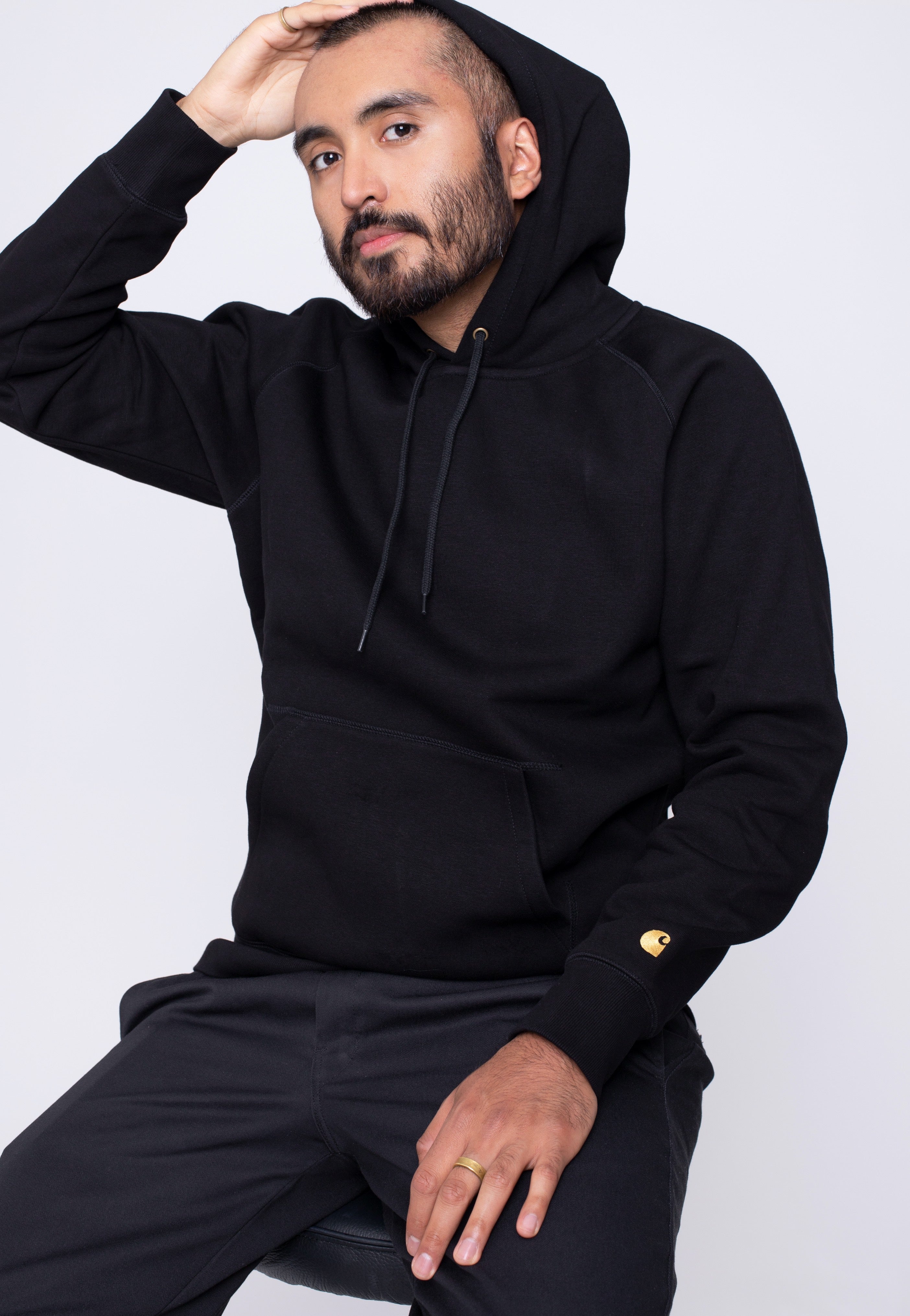 Carhartt WIP - Chase Black/Gold - Hoodie | Men-Image