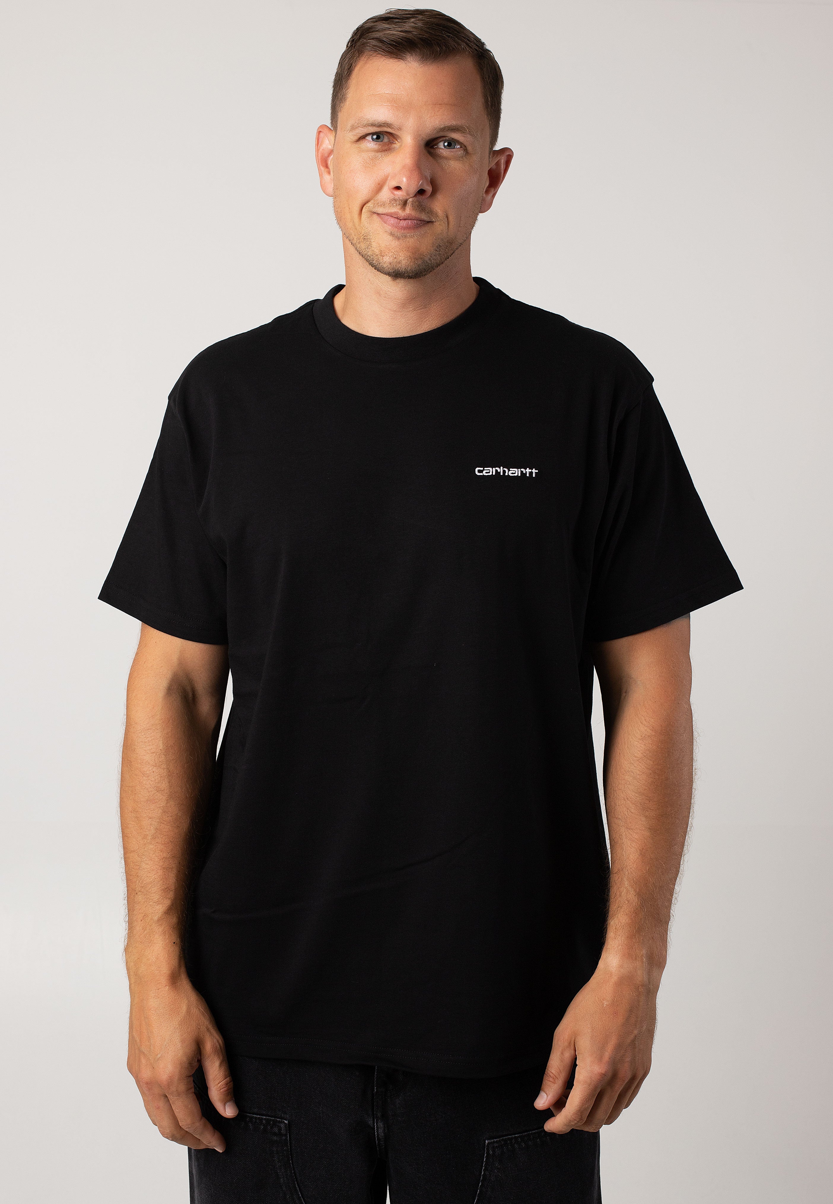 Carhartt WIP - Script Embroidery Black / White - T-Shirt | Men-Image