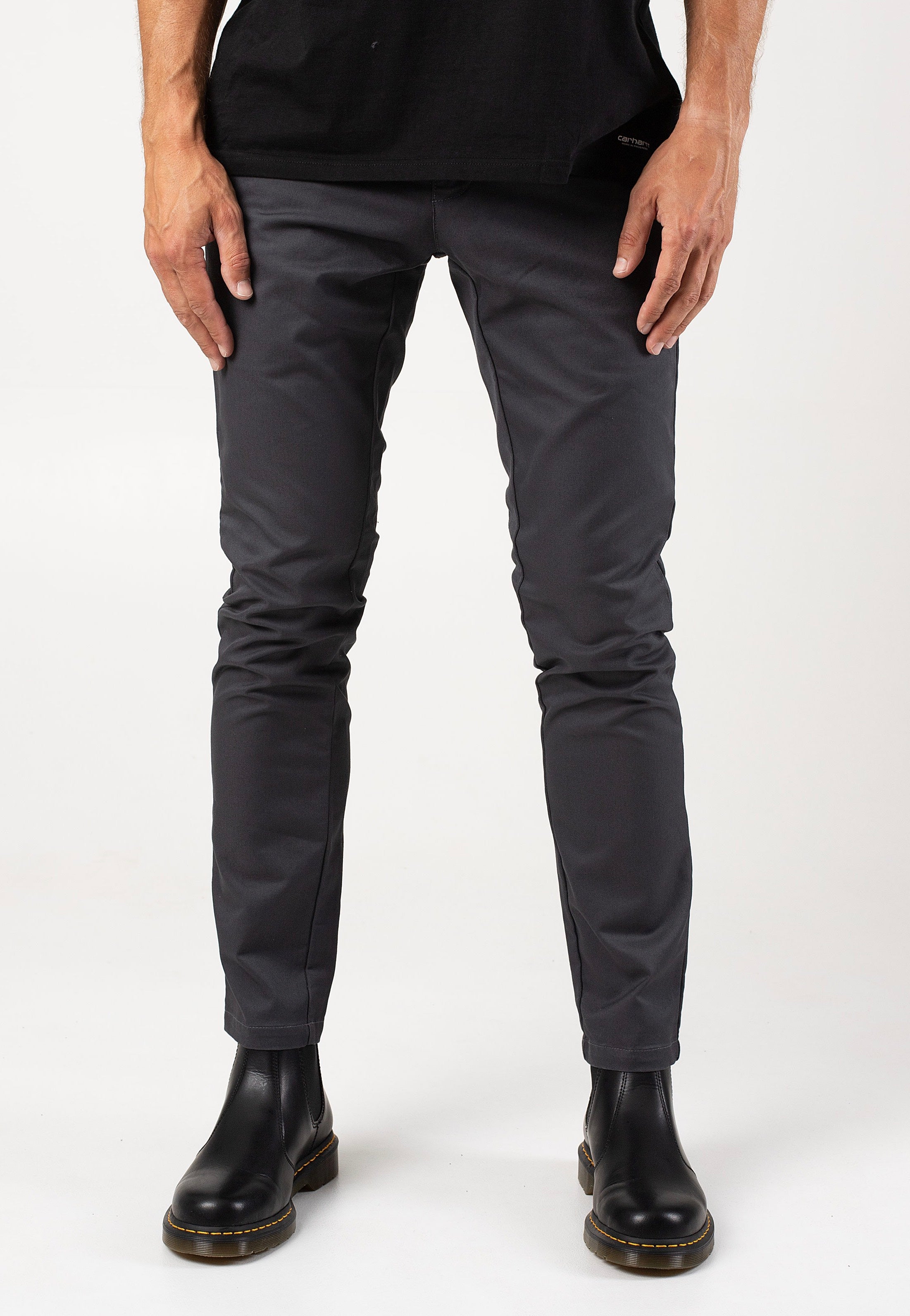 Carhartt WIP - Sid Rinsed Graphite - Pants | Men-Image