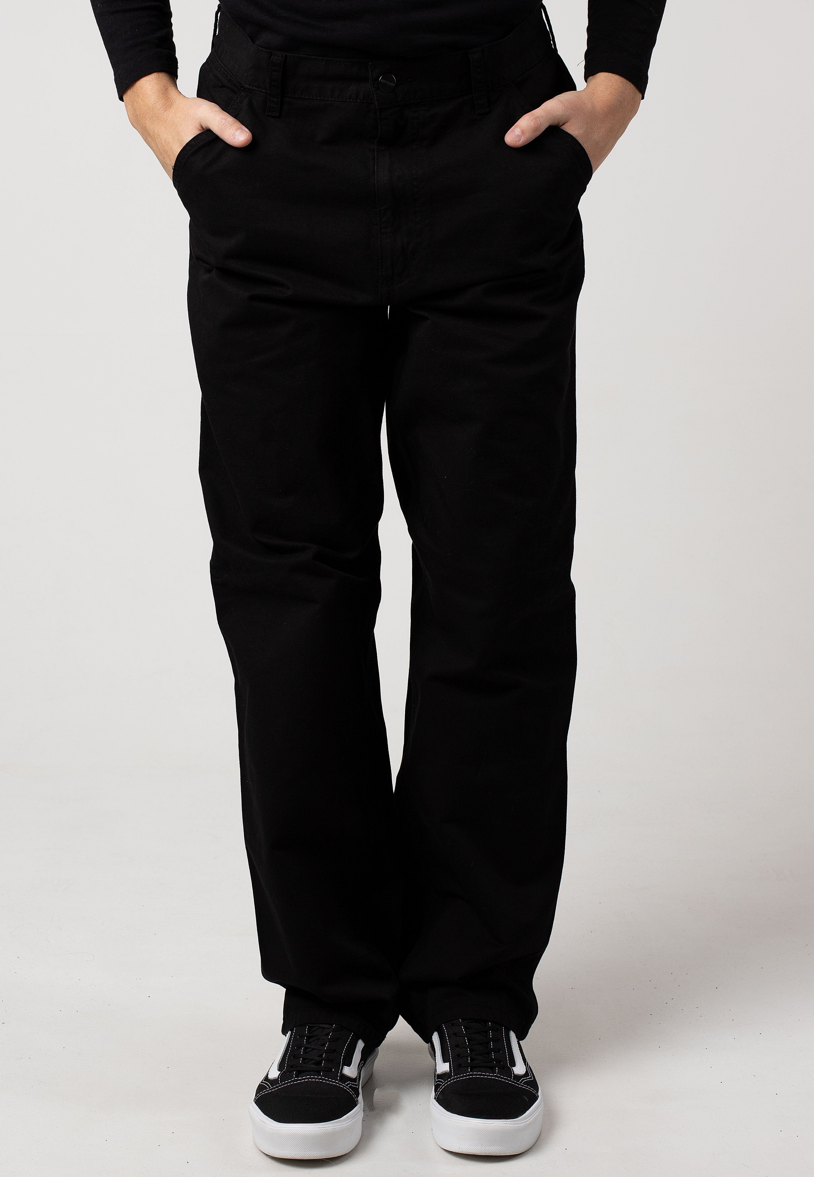 Carhartt WIP - Single Knee Garment Dyed Black - Pants | Men-Image